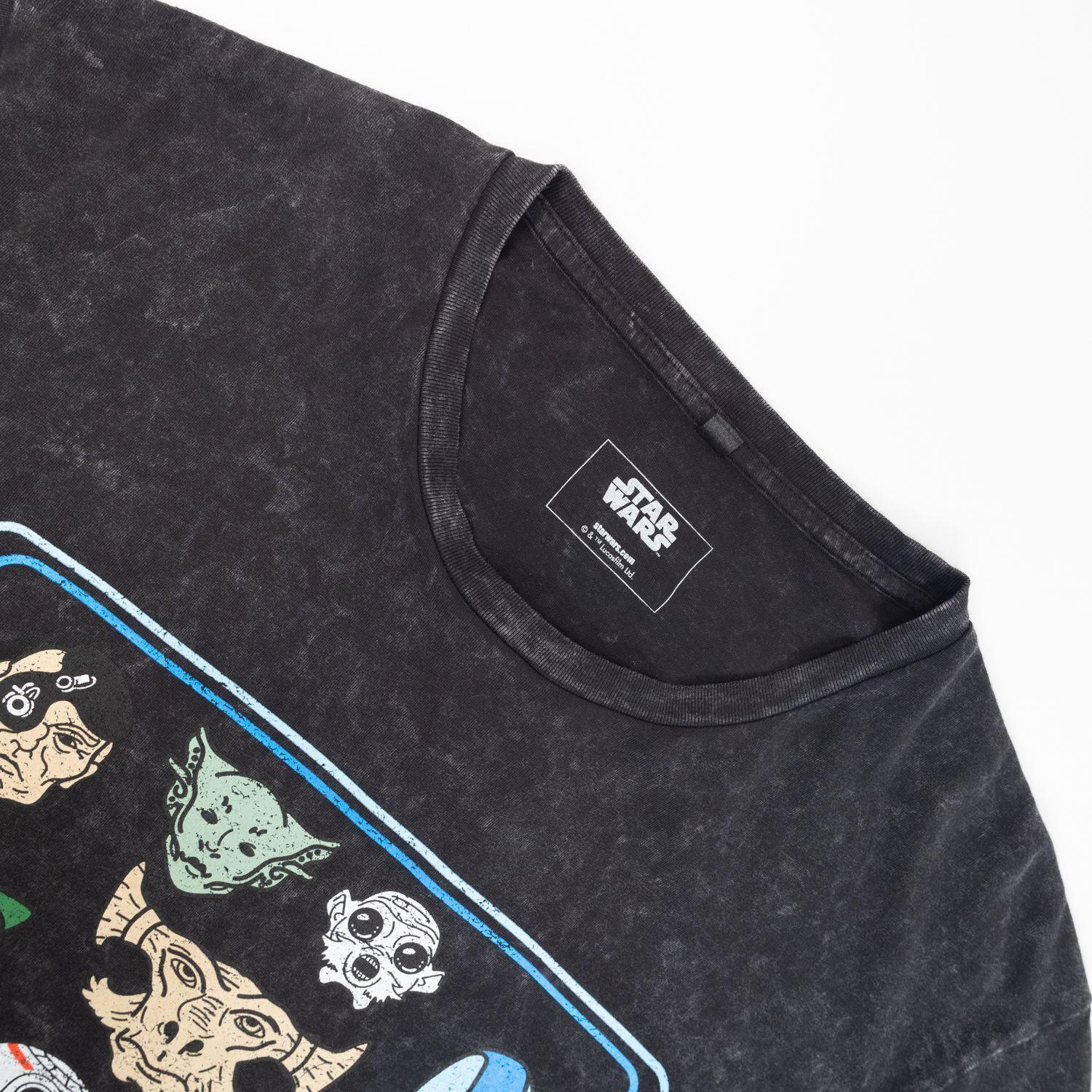 Polera Hombre  Star Wars  Personajes Gris-1
