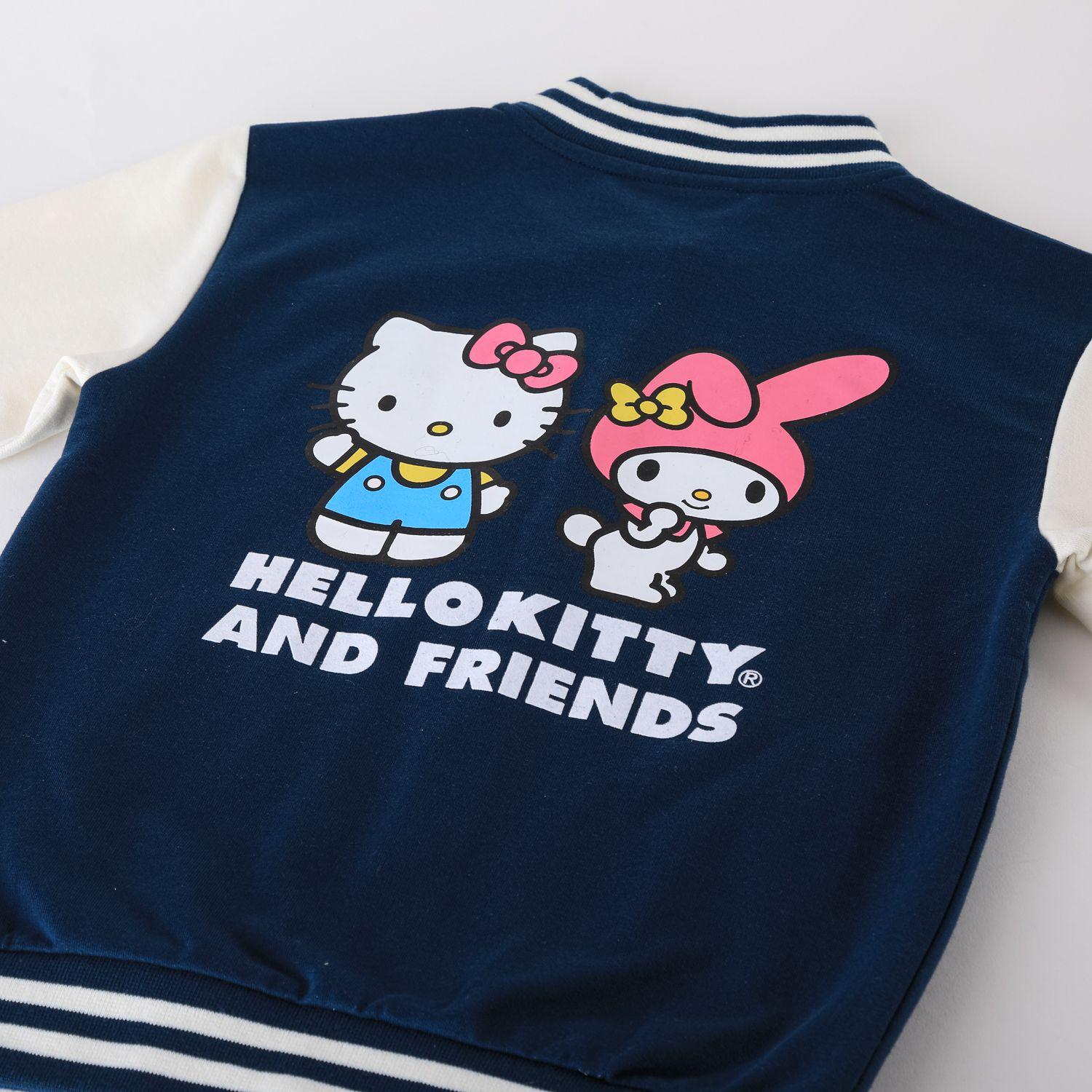 Chaqueta Bomber College Niña Hello Kitty Back Print Azul-3