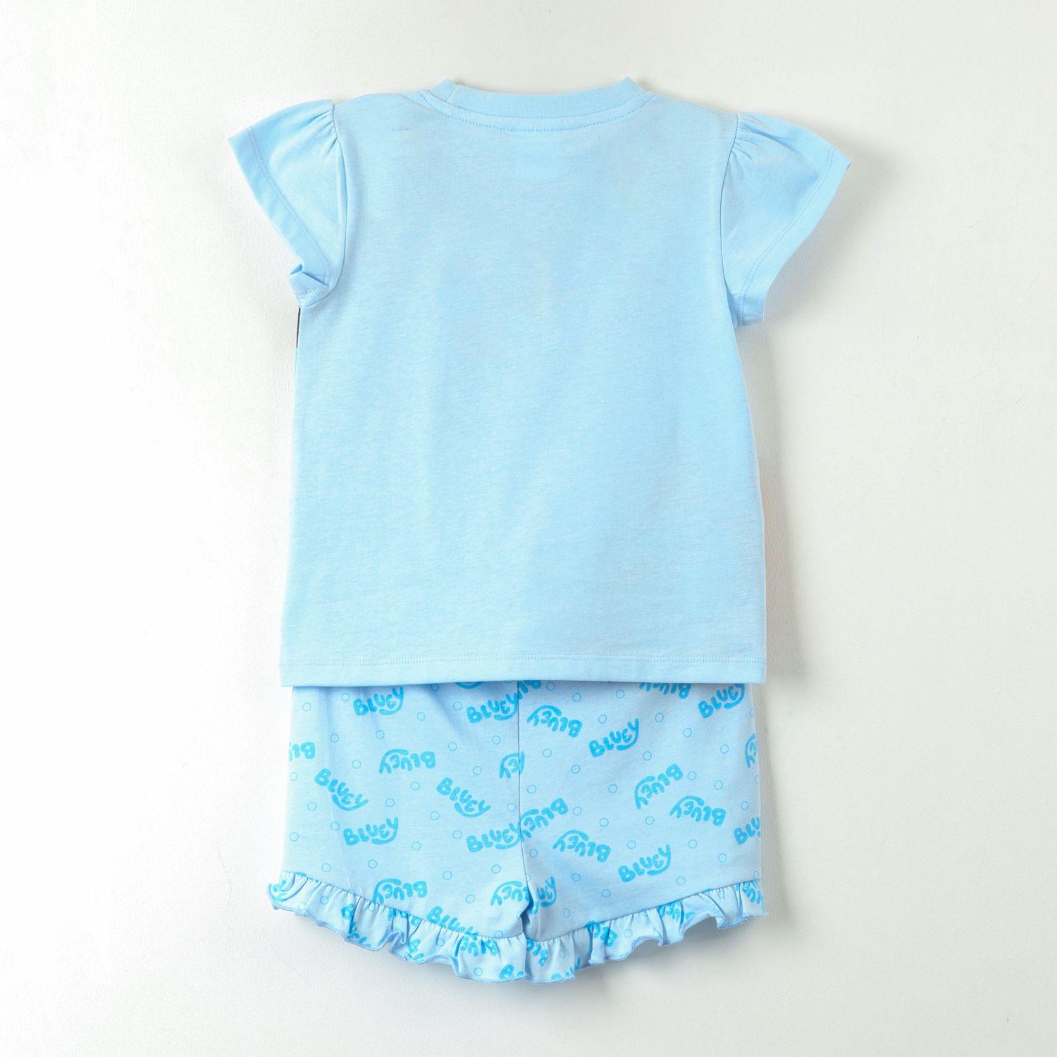 Pijama Manga Corta Niña Celeste Bingo & Bluey-1