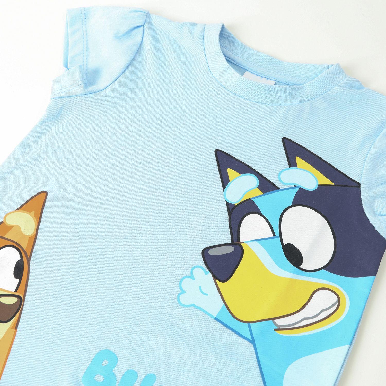 Pijama Manga Corta Niña Celeste Bingo & Bluey-3