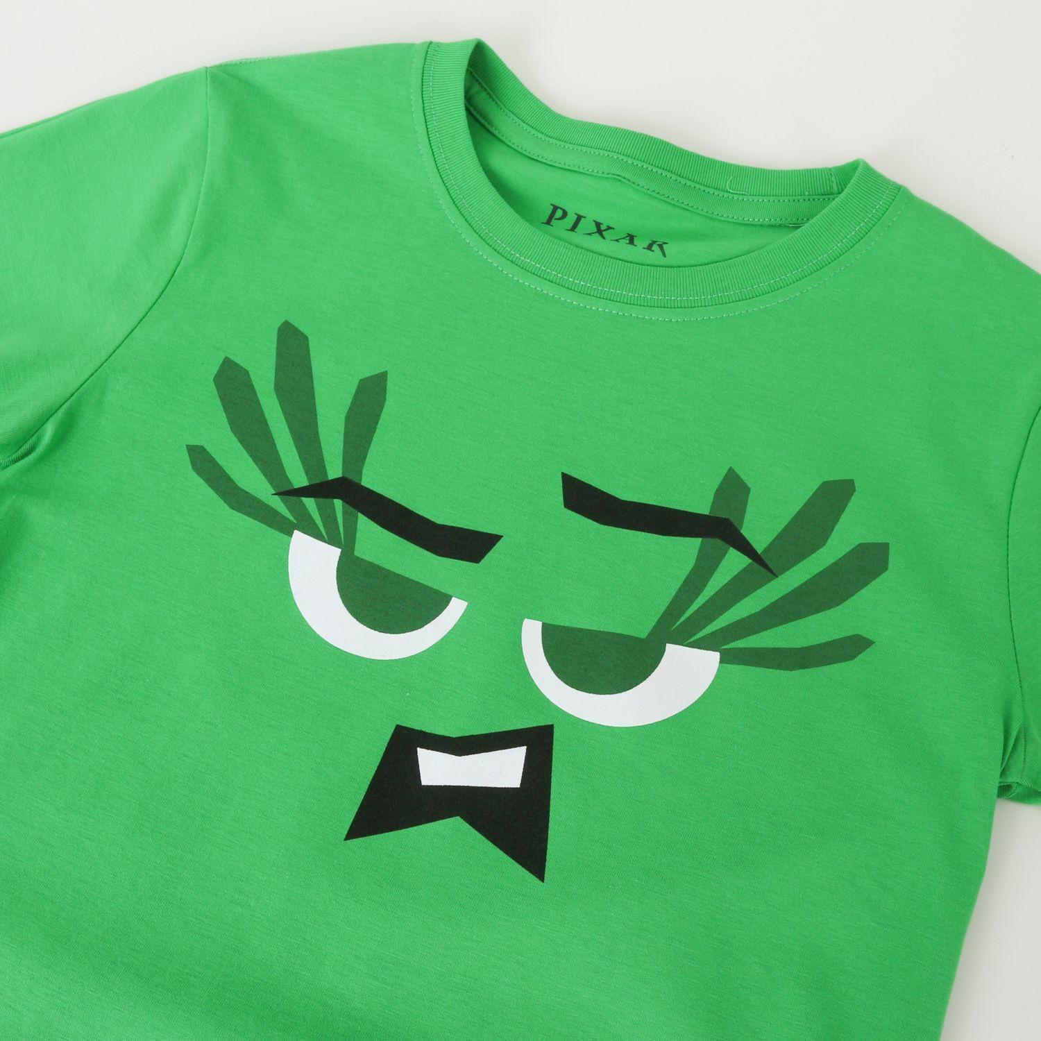 Polera Manga Corta Niña Verde Disgusto Pixar Disney-2