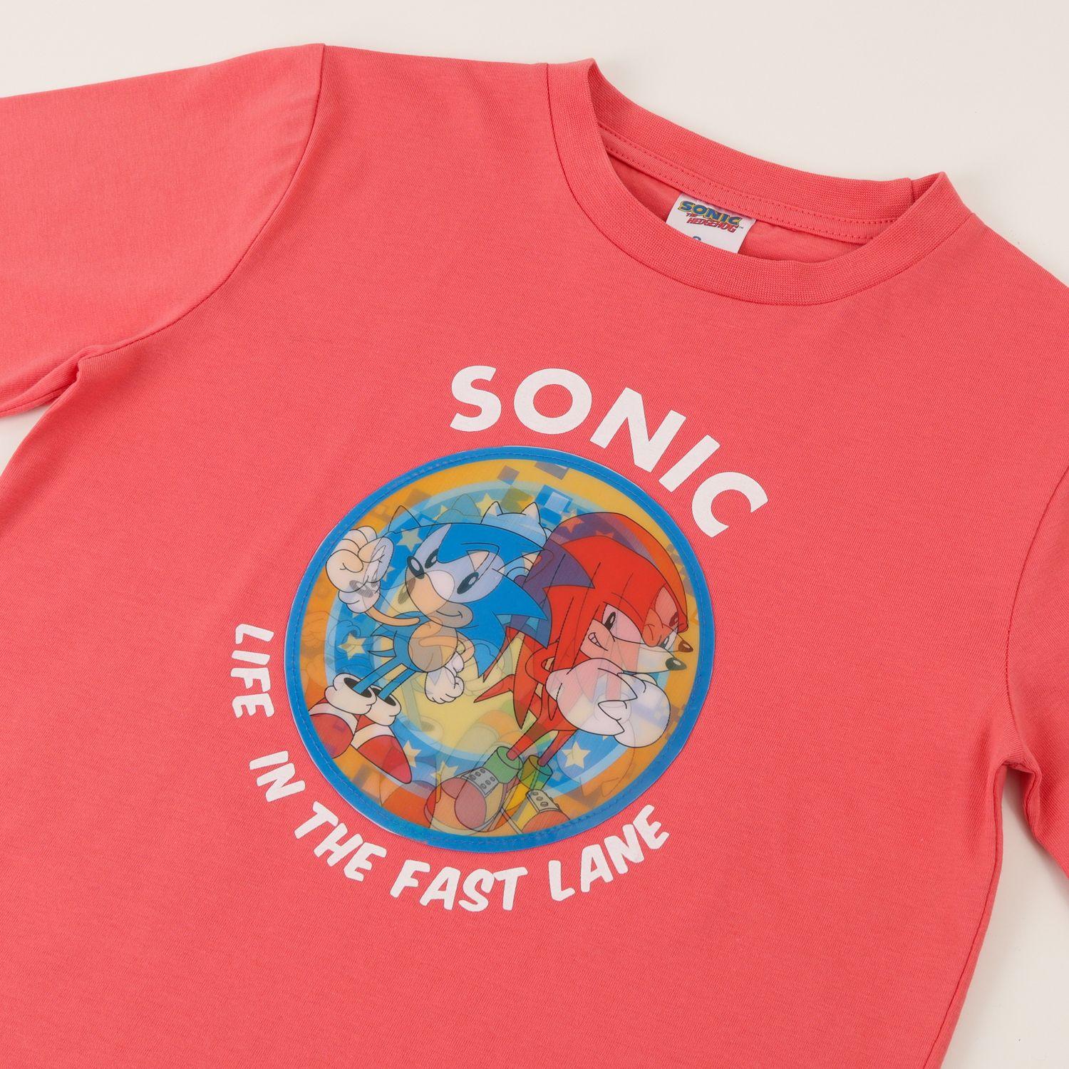 Polera Manga Corta Niño Rojo Life In The Fast Lane Sonic-2