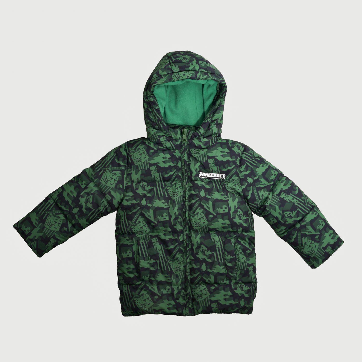 Parka Niño Full Print Personajes Verde Minecraft-0