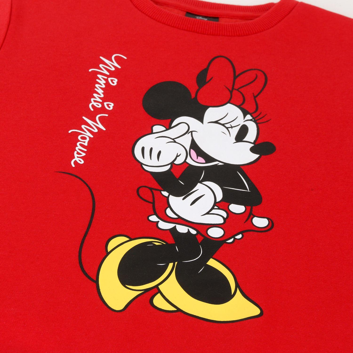 Polerón Cerrado Niña Minnie Guiño Rojo Disney-2