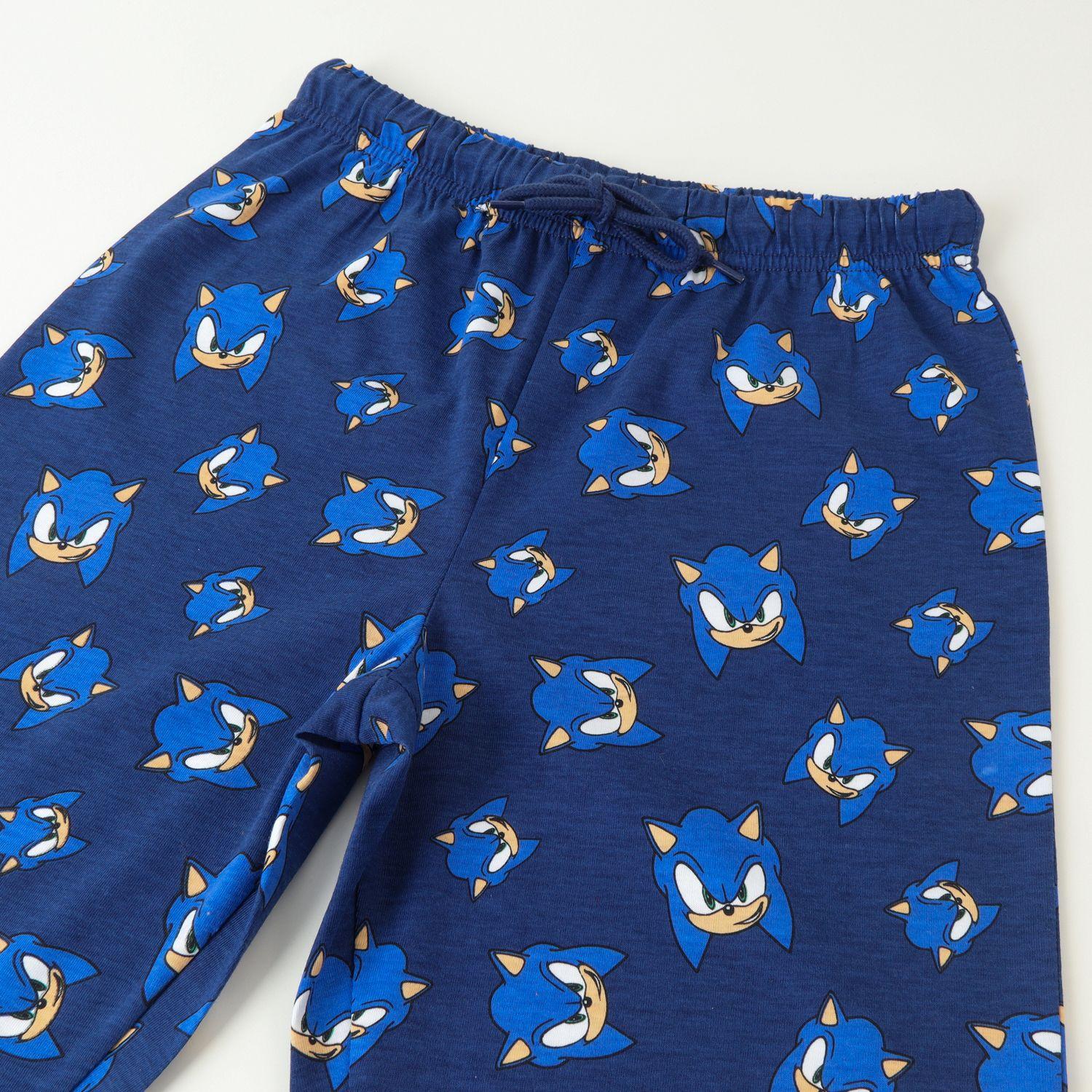 Conjunto Pijama Niño Sideways Azul Sonic-2