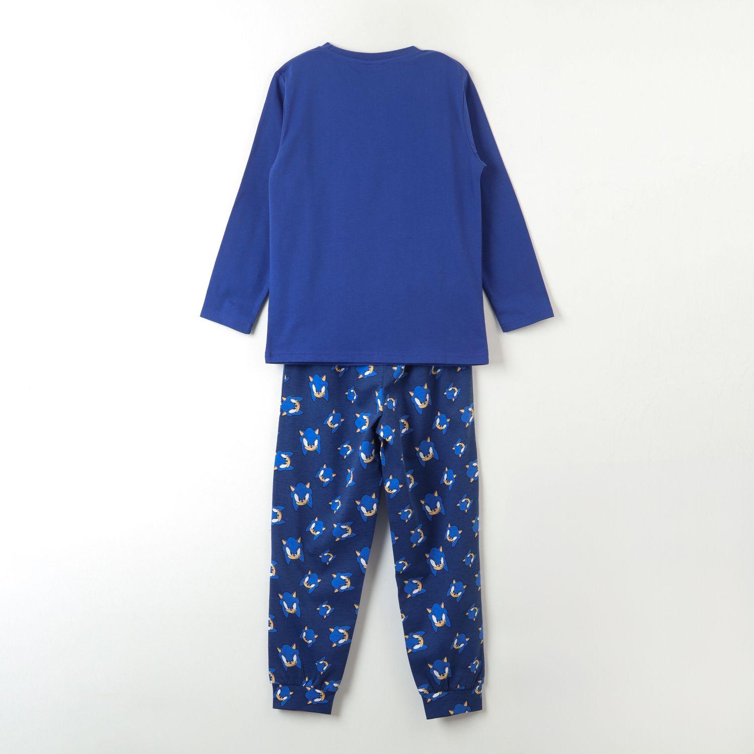 Conjunto Pijama Niño Sideways Azul Sonic-3