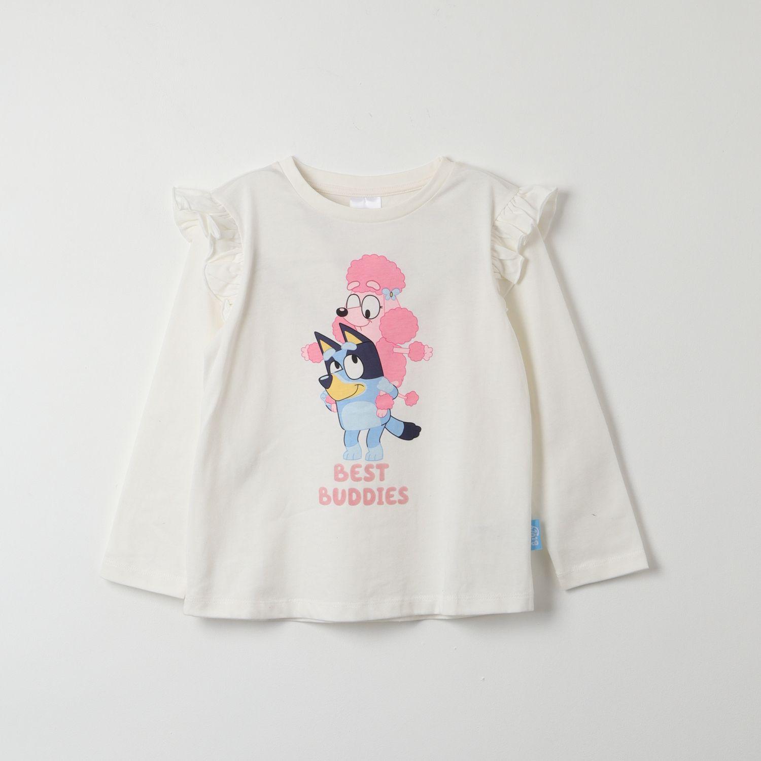 Polera Manga Larga Niña Best Buddies Beige Bluey-0
