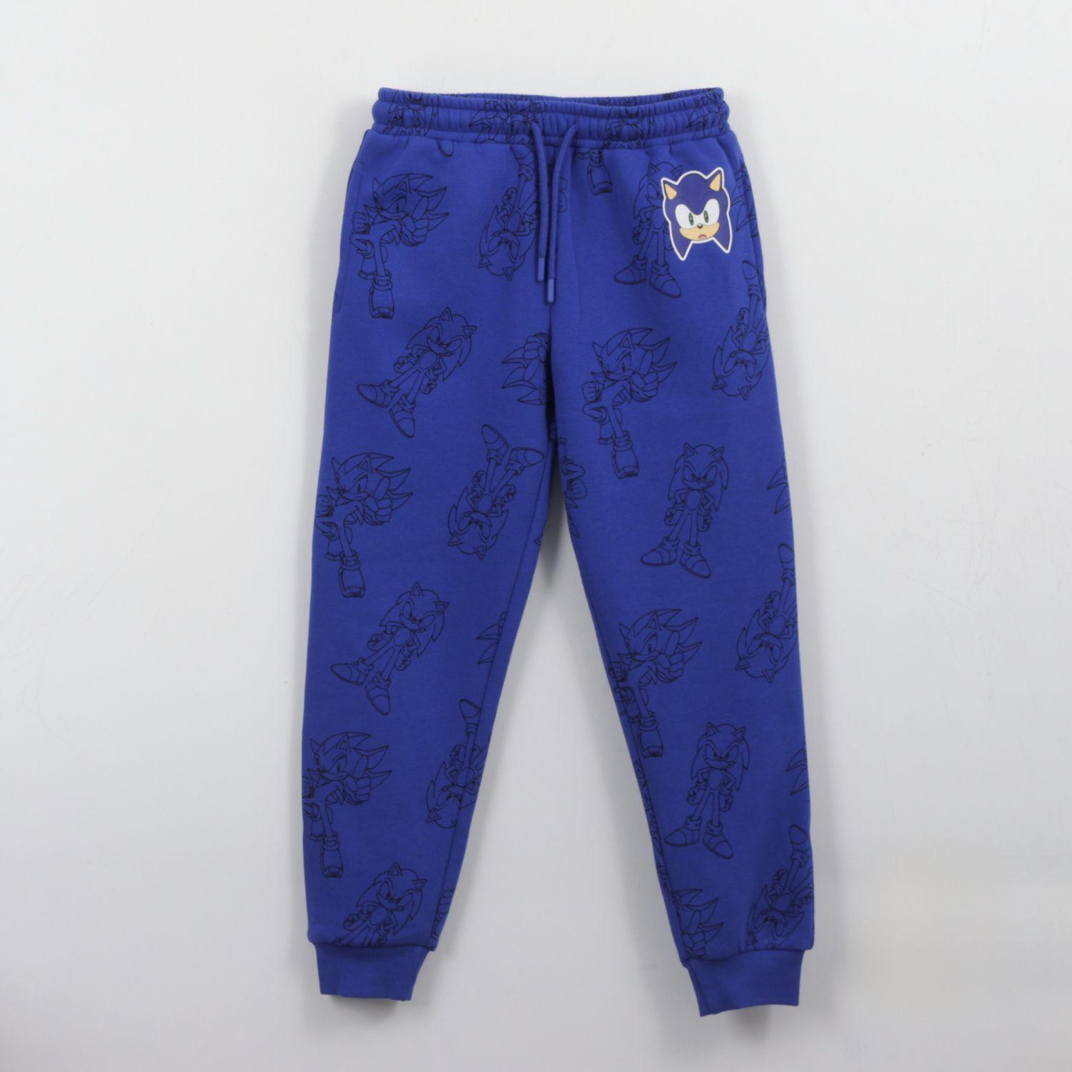 Pantalón de Buzo Niño Full Print Azul Shadow & Sonic-0