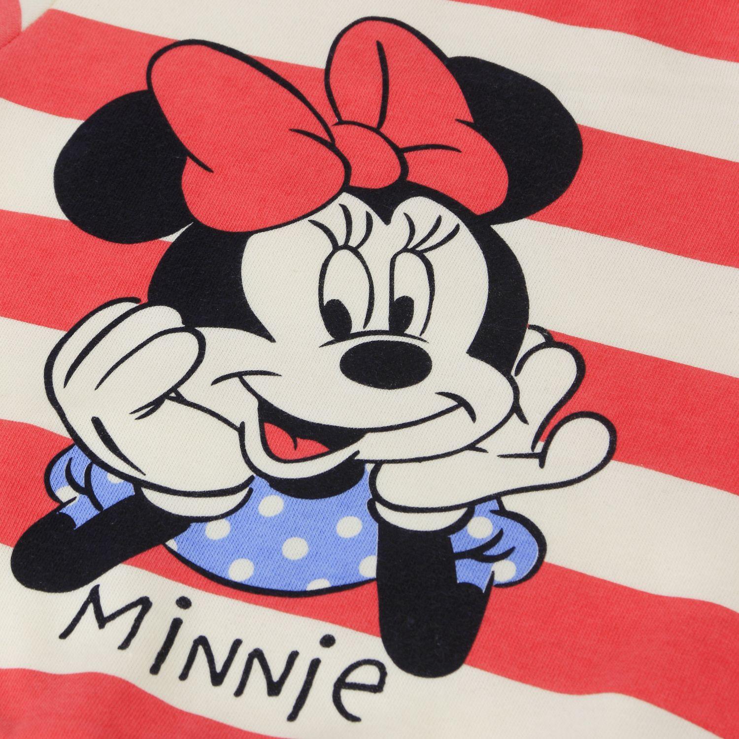 Polerón Cerrado Niña Rayas Minnie Mouse Blanco Disney-2
