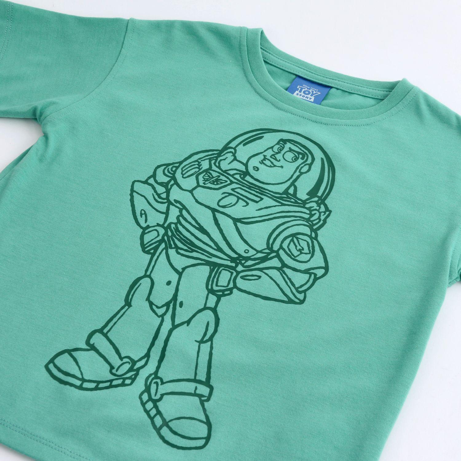 Polera Manga Corta Niño Buzz Lightyear Disney Outline Verde-2