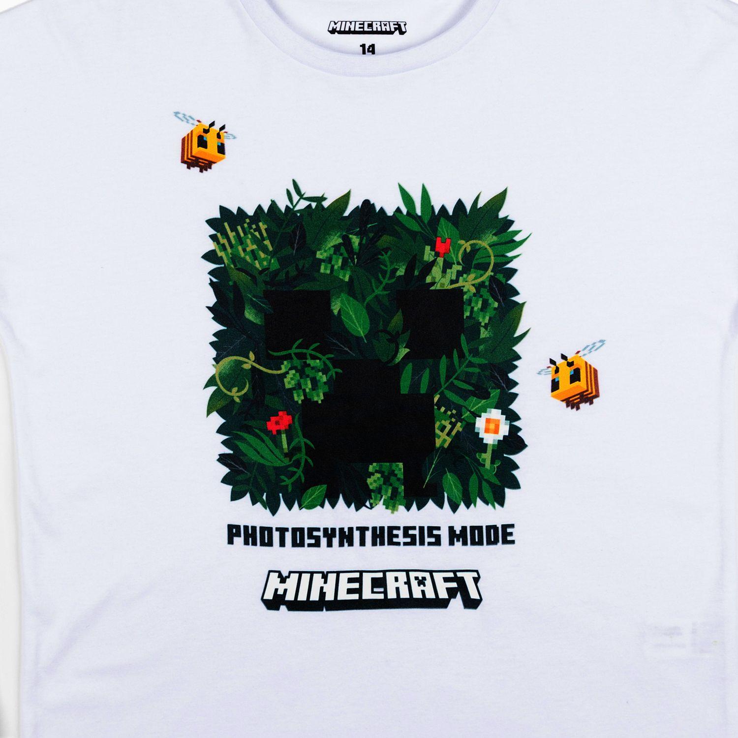 Polera Manga Larga Niña Minecraft Abejas Blanco Minecraft-5