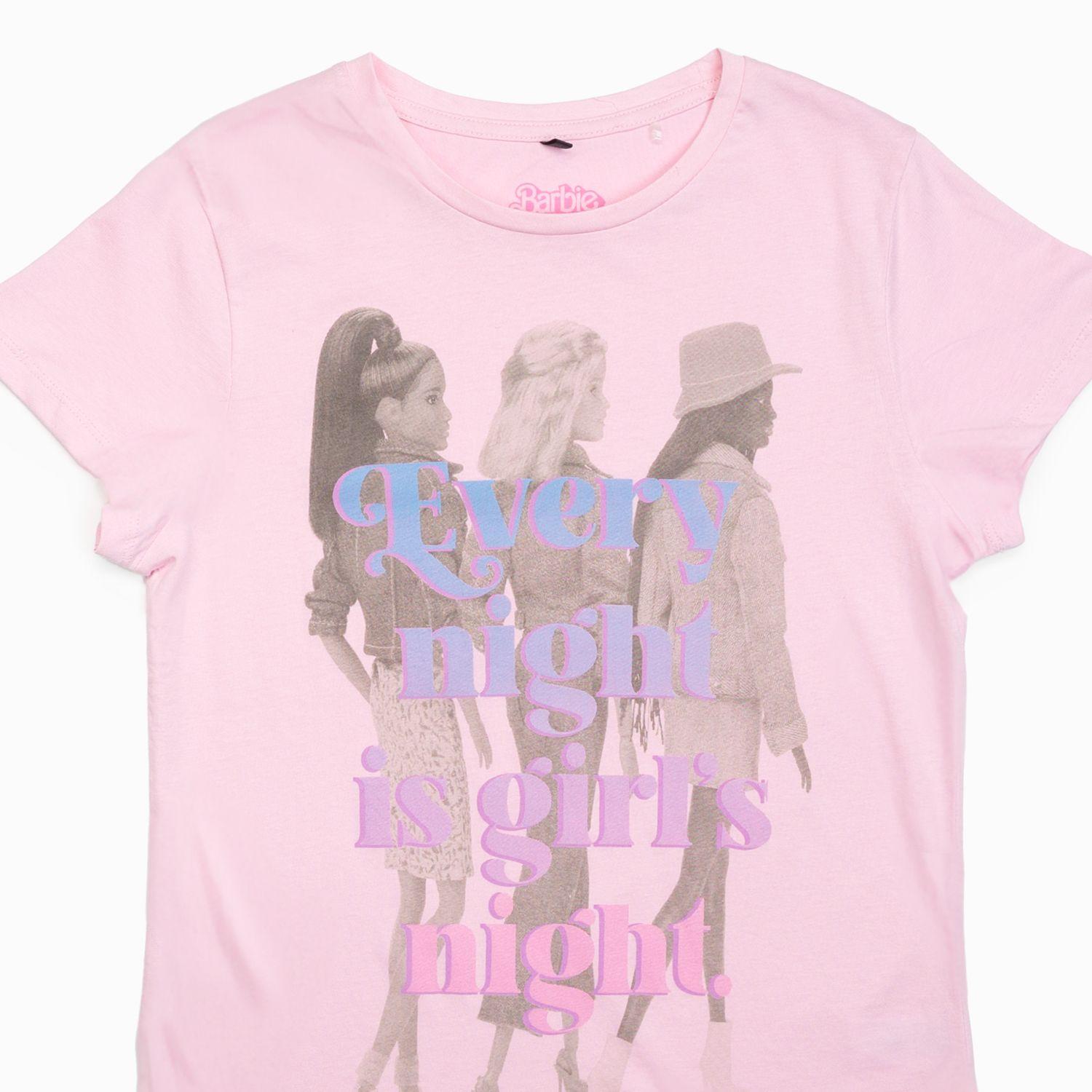Polera Mujer Barbie Amigas Rosado Barbie-3