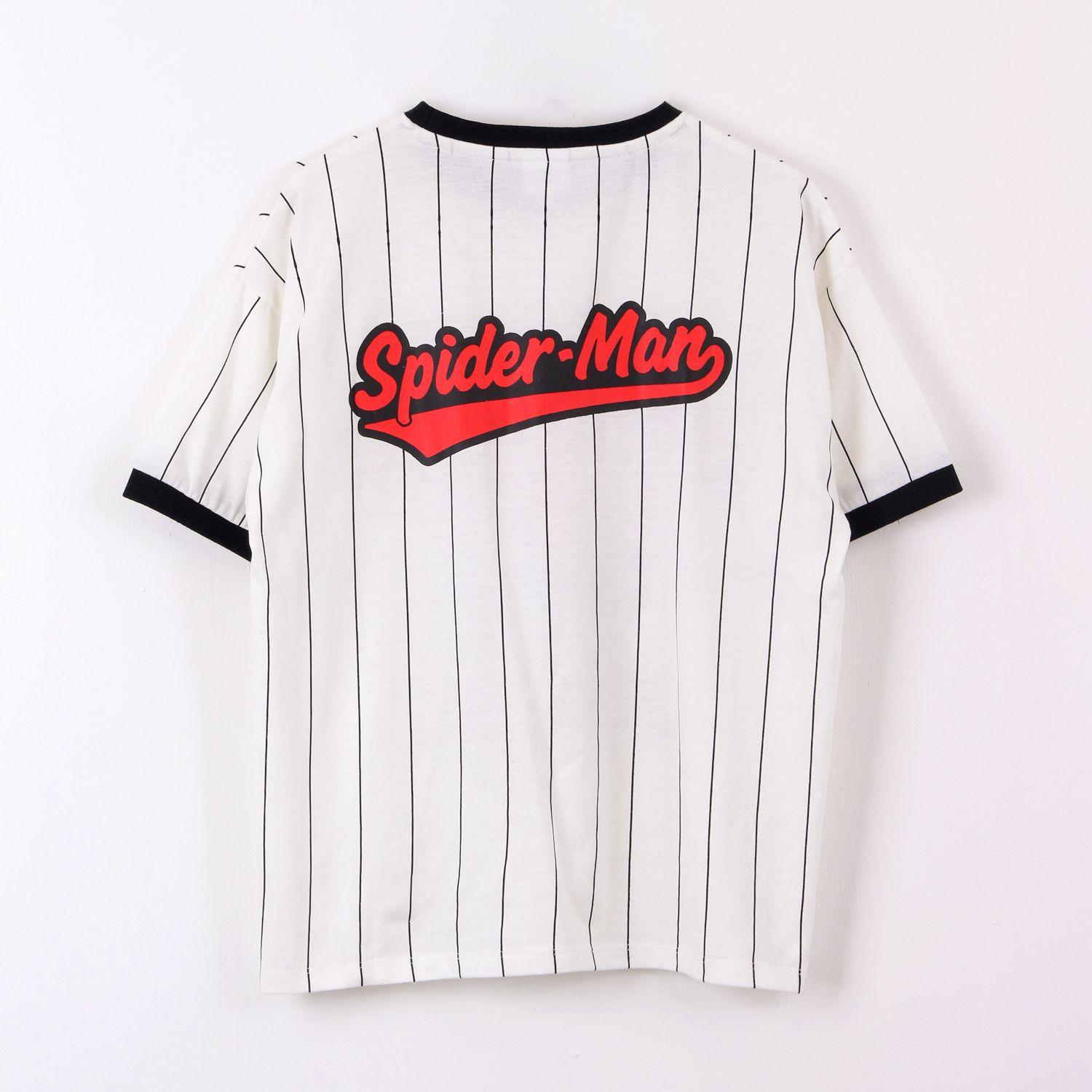 Polera Manga Corta Niño Spiderman Marvel Blanco-1