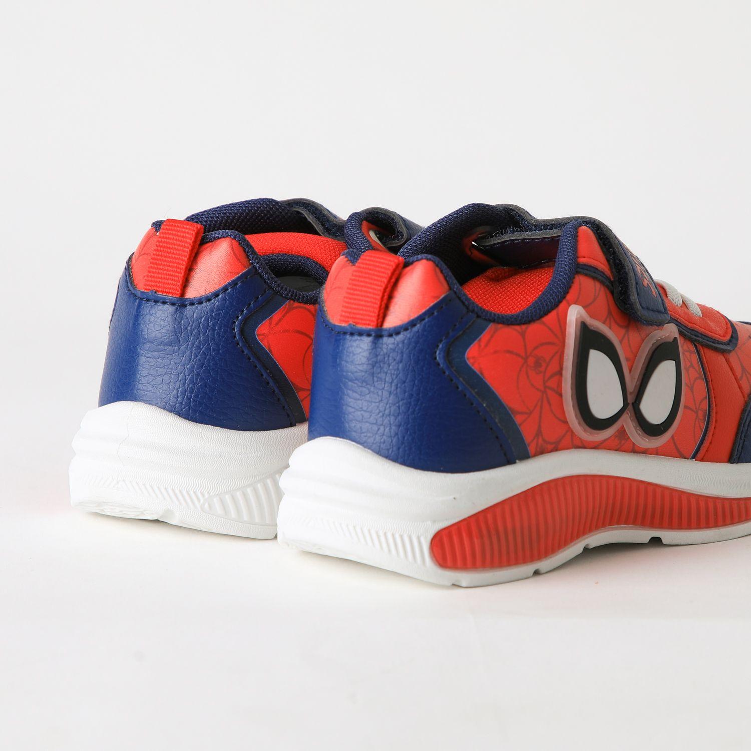 Zapatilla Luces Niño Velcro Spiderman Ojos Rojo Marvel-2