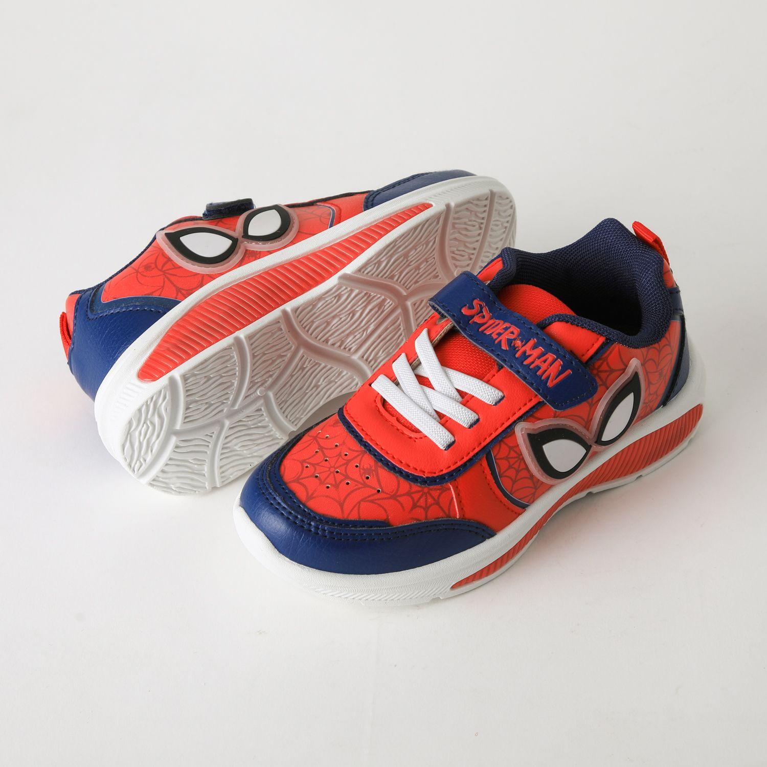 Zapatilla Luces Niño Velcro Spiderman Ojos Rojo Marvel-3