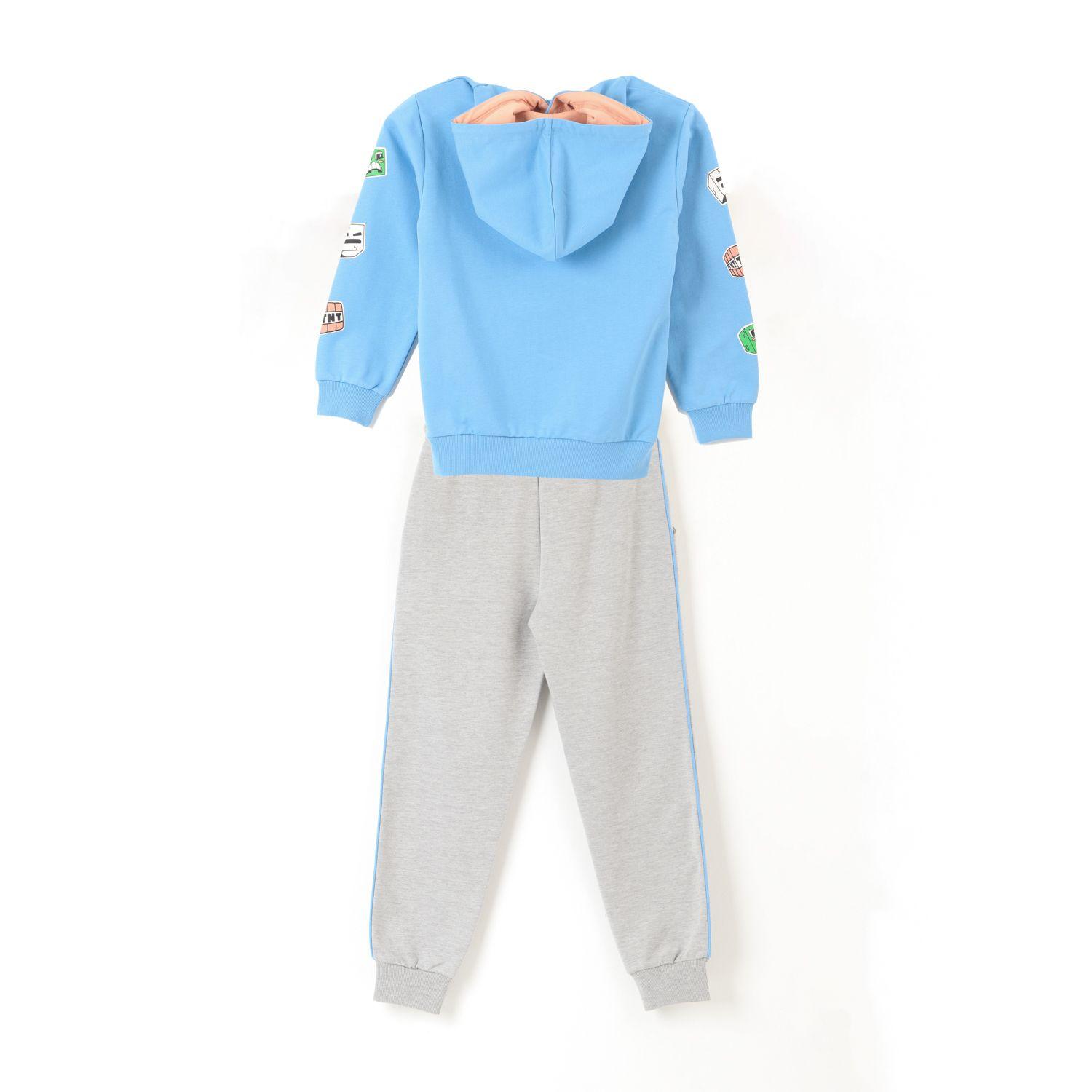 Conjunto Buzo Niño Esqueleto Azul Minecraft-3