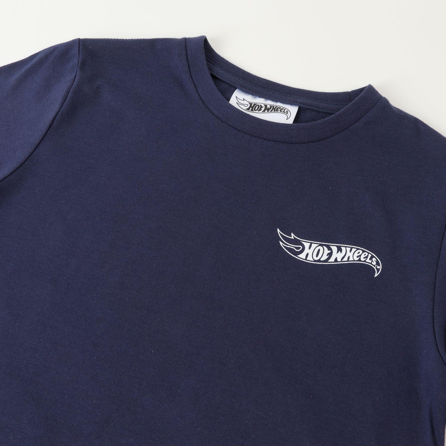 Polera Manga Larga Niño Speed Club Azul Marino Hot Wheels-1