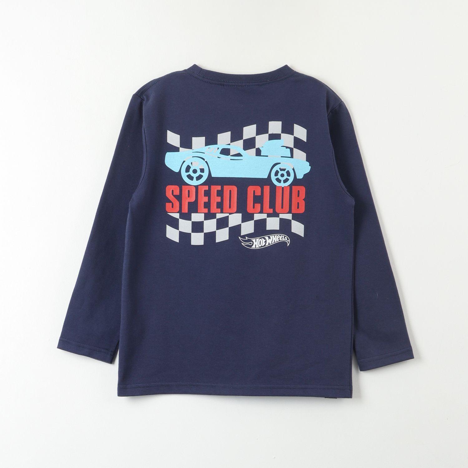 Polera Manga Larga Niño Speed Club Azul Marino Hot Wheels-2