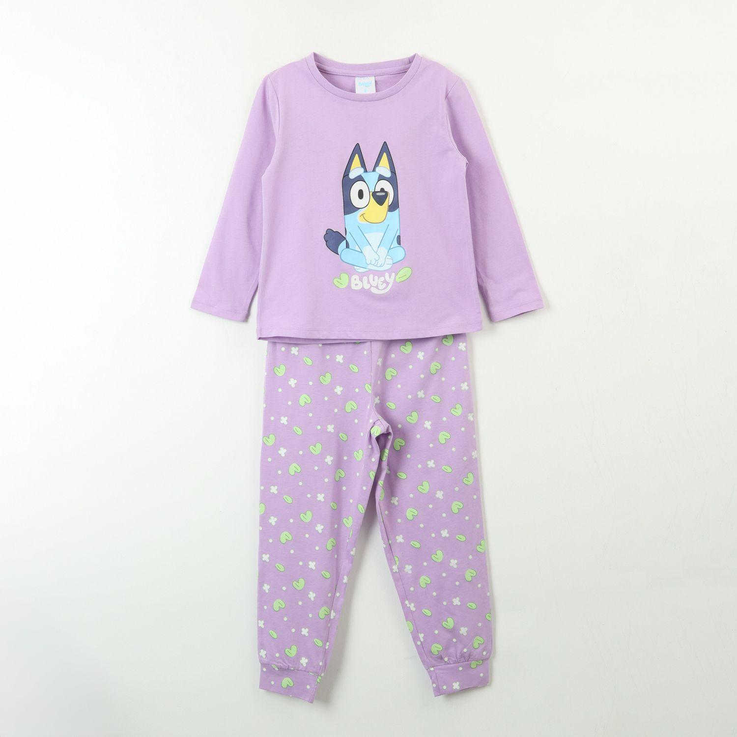 Conjunto Pijama Niña Sentado Morado Bluey-0