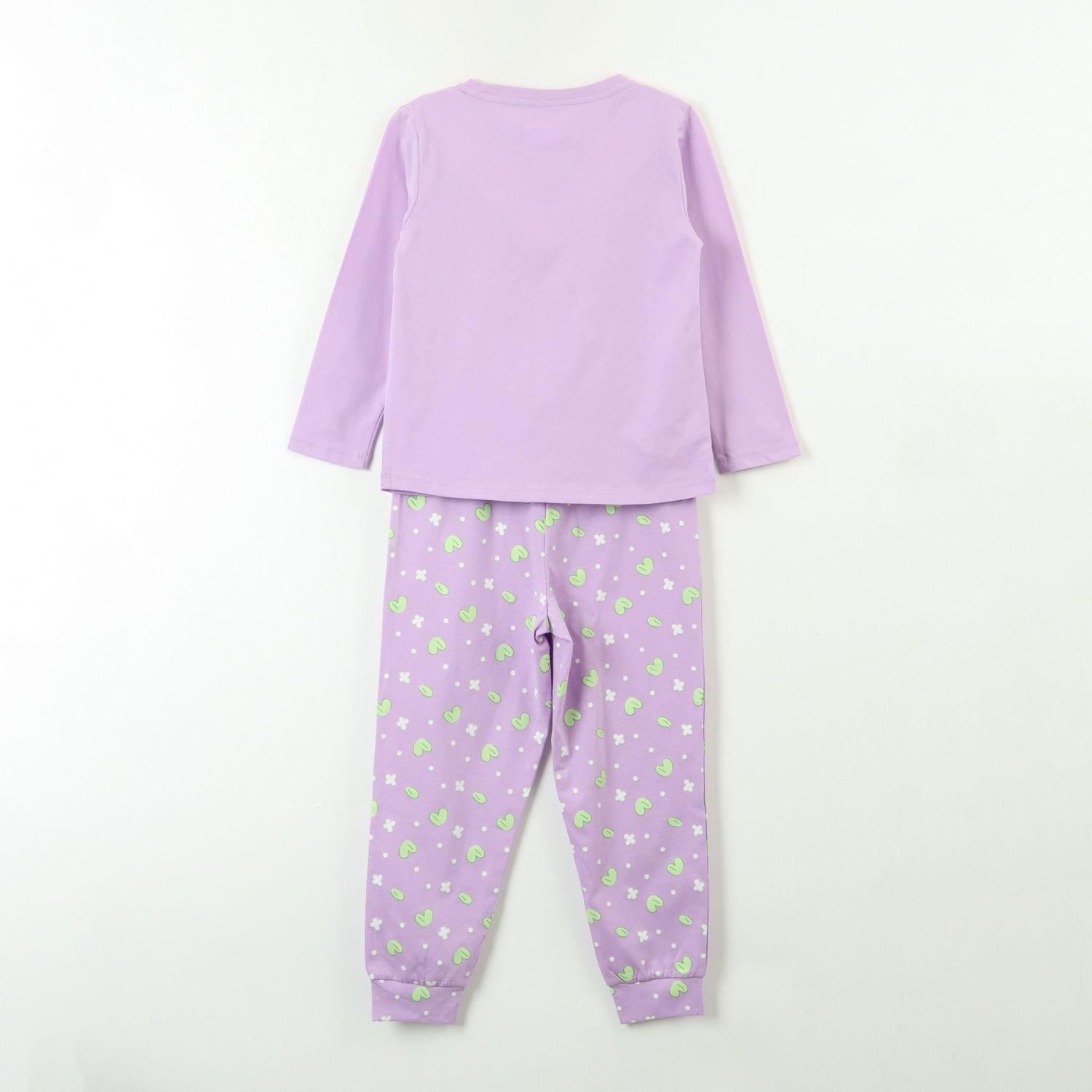 Conjunto Pijama Niña Sentado Morado Bluey-3