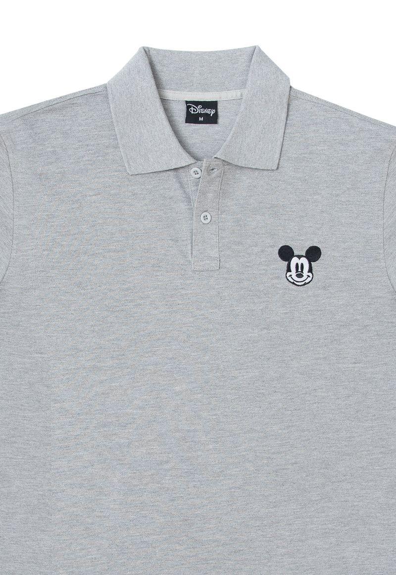 Polera Pique Hombre Face Mickey Gris Disney-2