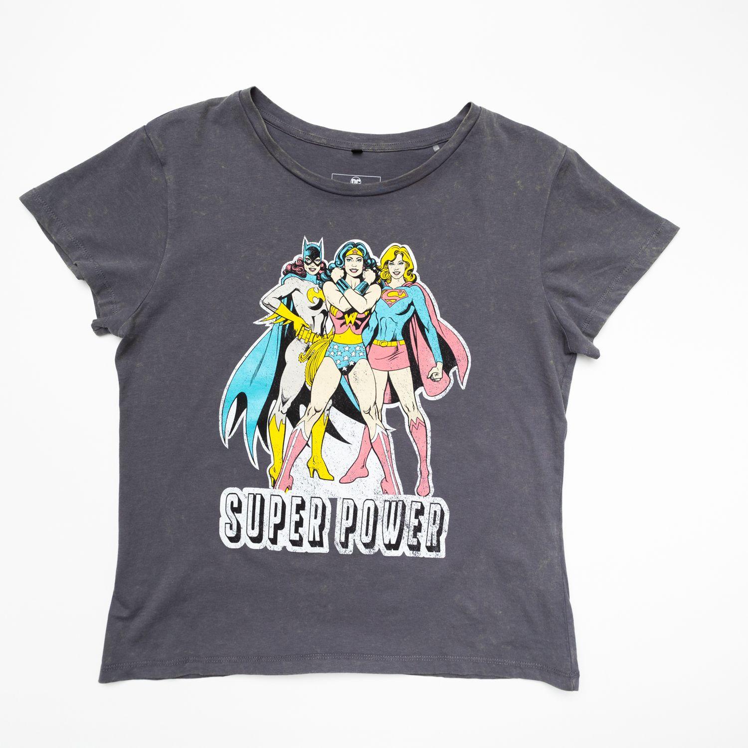 Polera Mujer Dc Comics Wonder Woman Gris-0