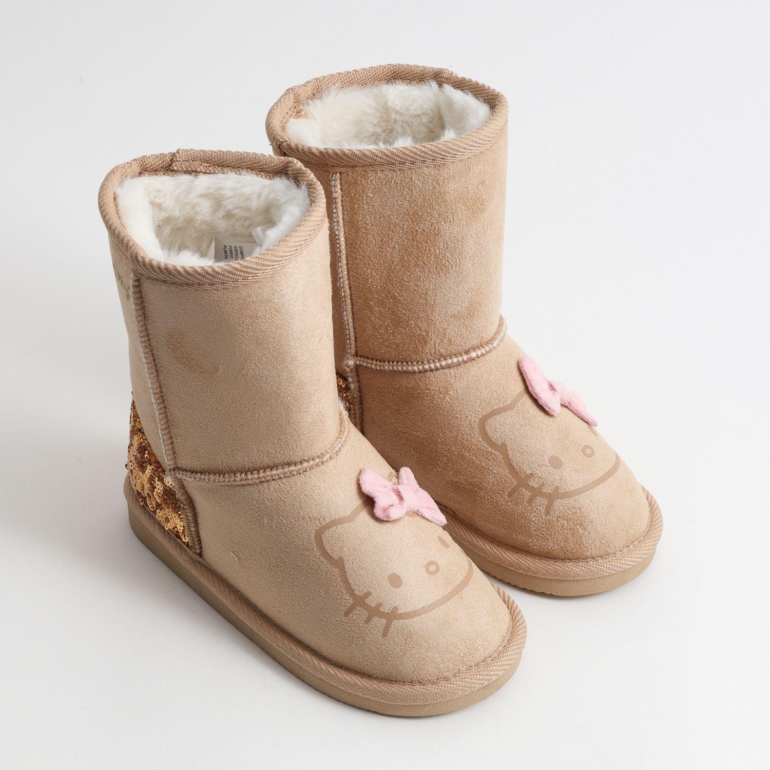 Bota Niña Chiporro Lentejuelas Beige Hello Kitty-1