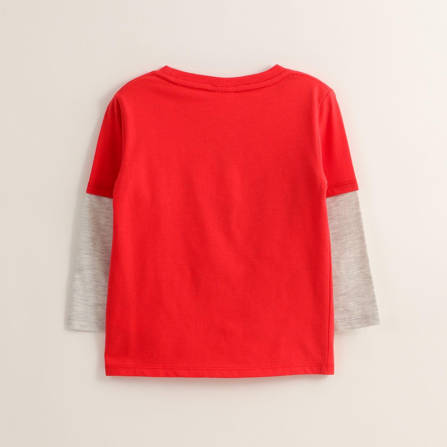 Polera Manga Larga Niño Spiderman Doble Manga Rojo Marvel-2