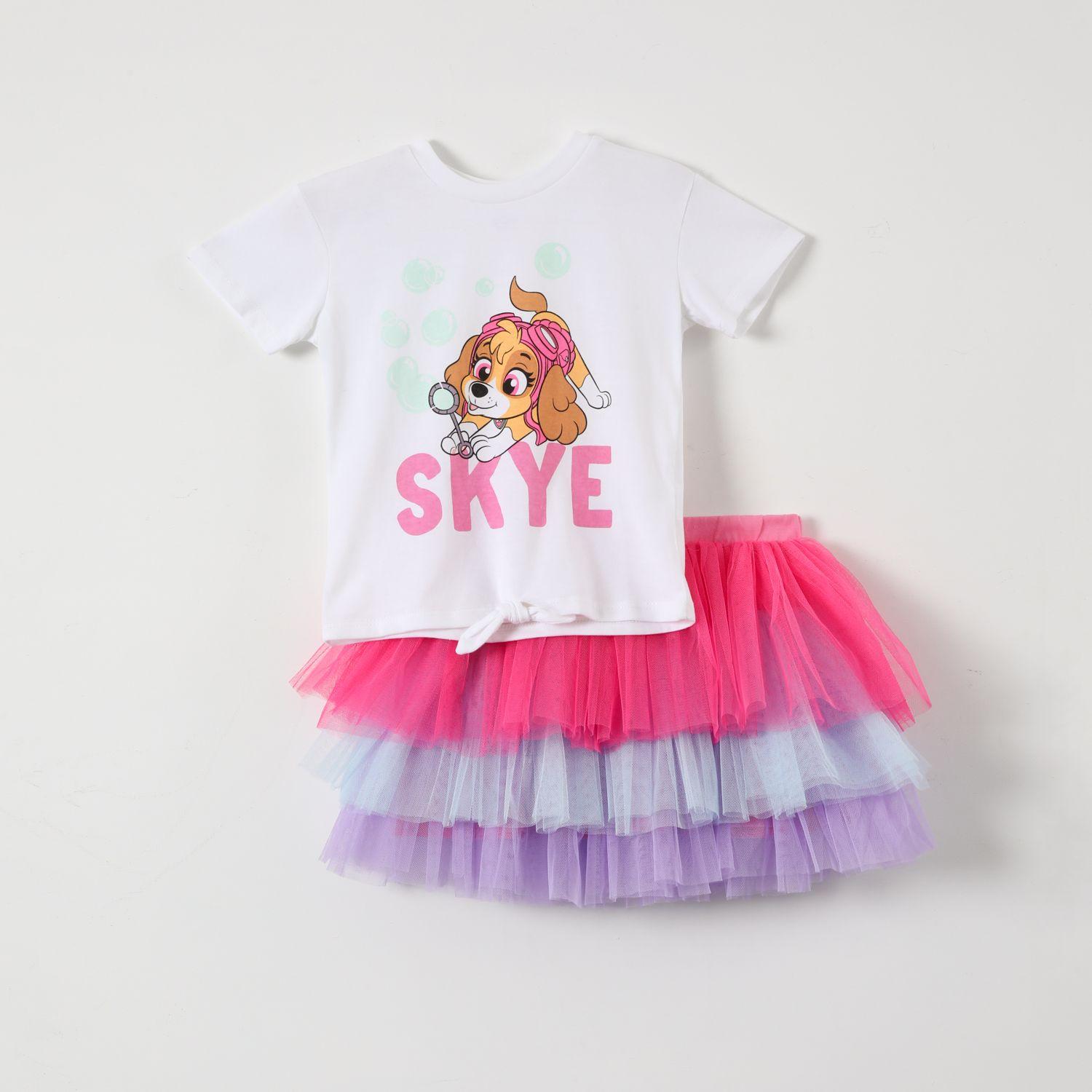 Conjunto Niña Tul Blanco Paw Patrol-0