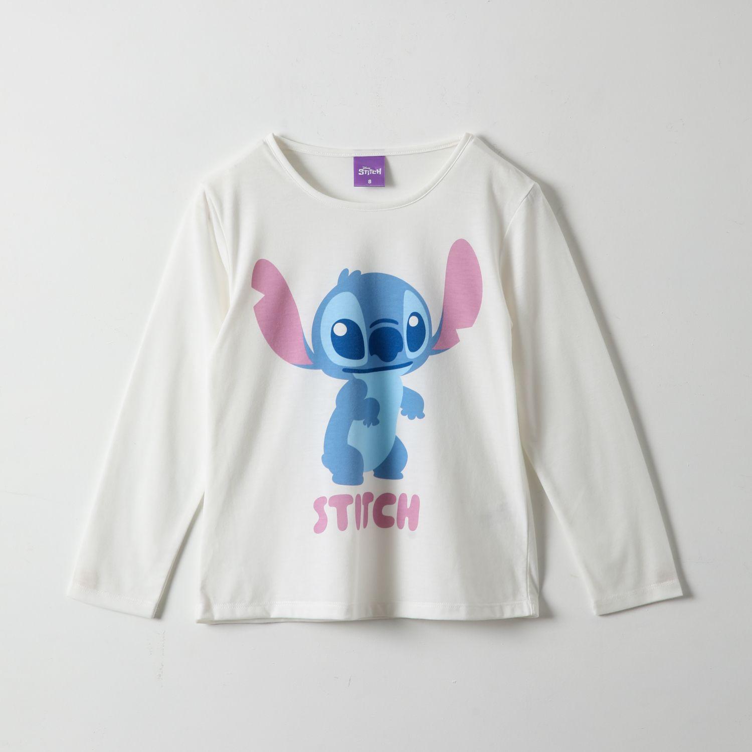 Polera Manga Larga Niña Lilo & Stitch Classics Blanco Disney-0