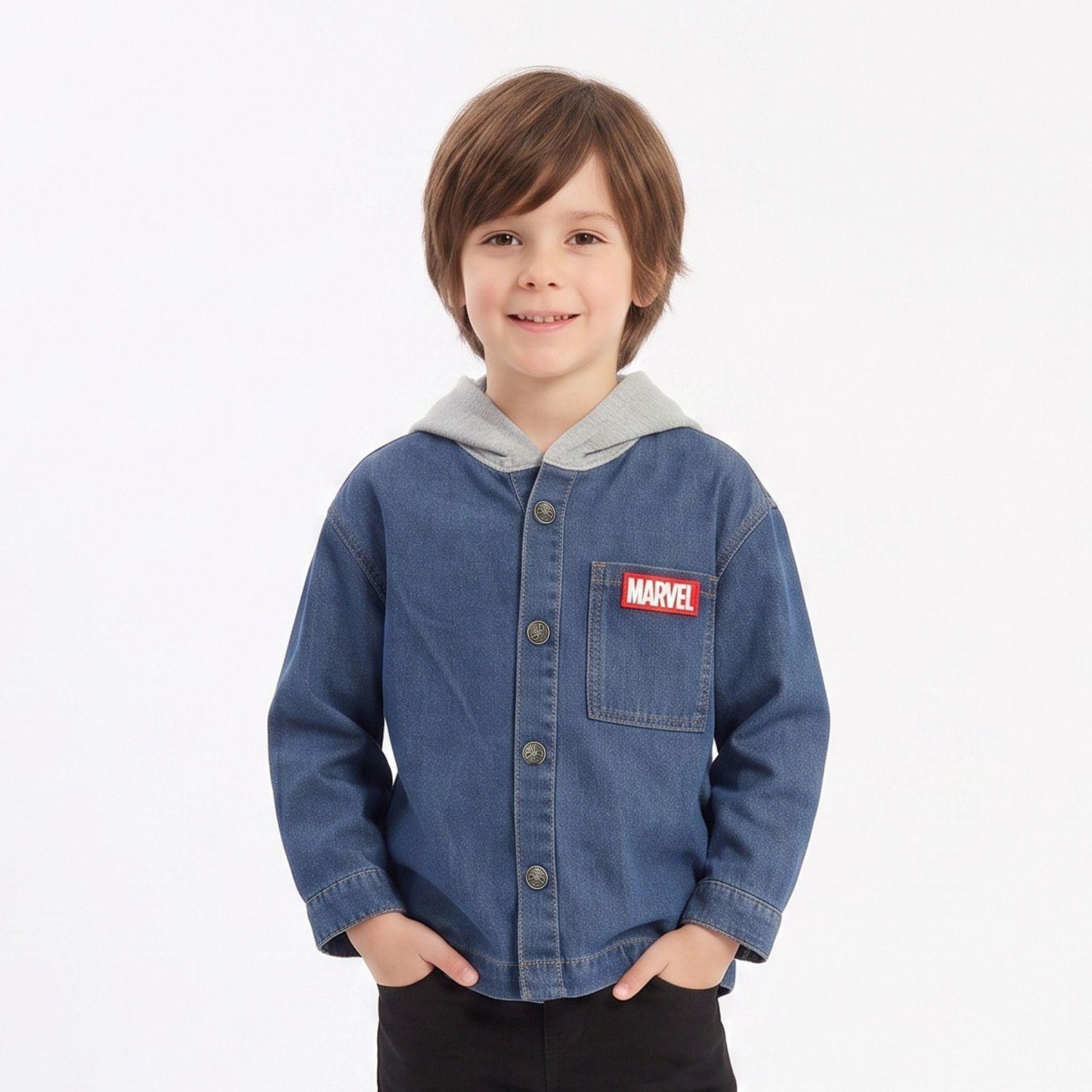 Chaqueta Niño Spiderman Marvel Mezclilla Azul-0