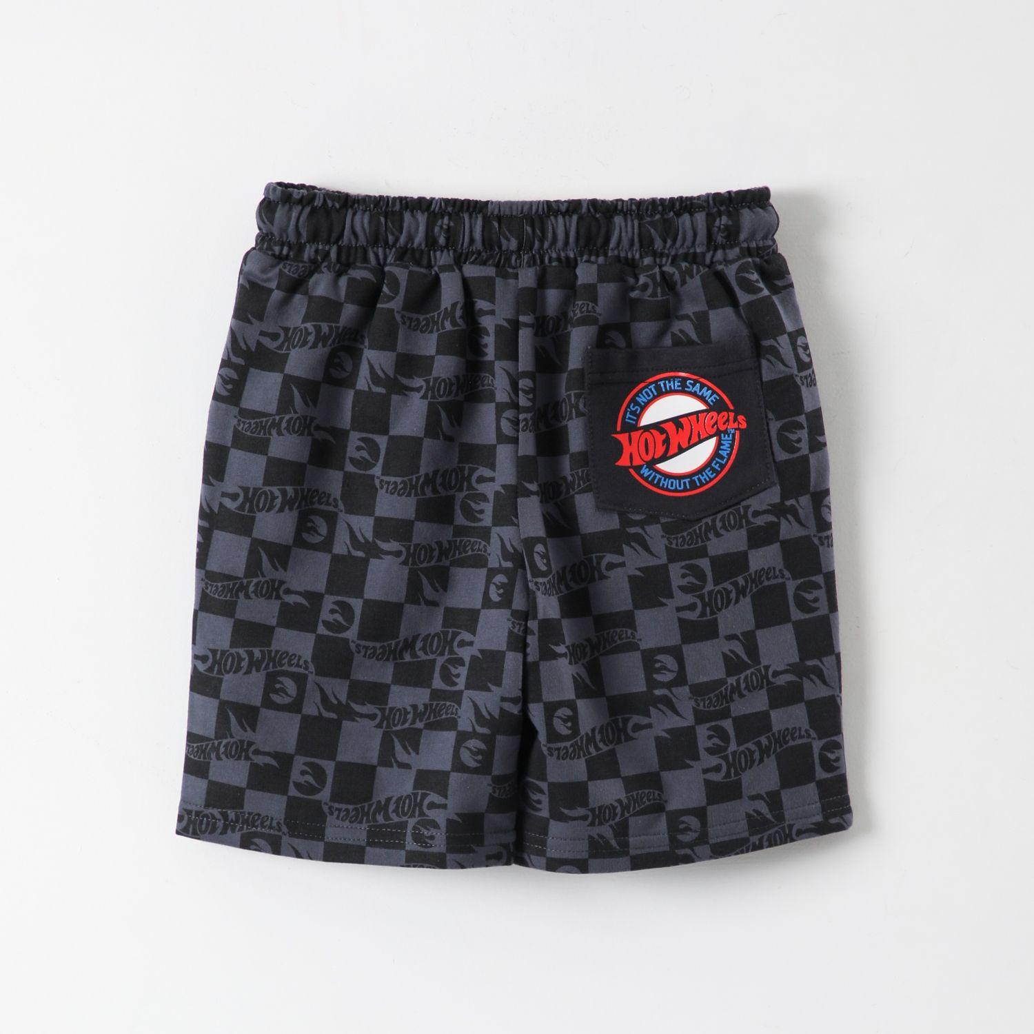 Short Niño Full Print Negro Hot Wheels-2