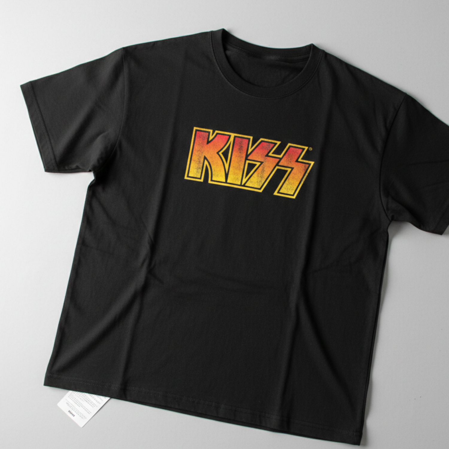 Polera Manga Corta Hombre Logo Negro Kiss-1