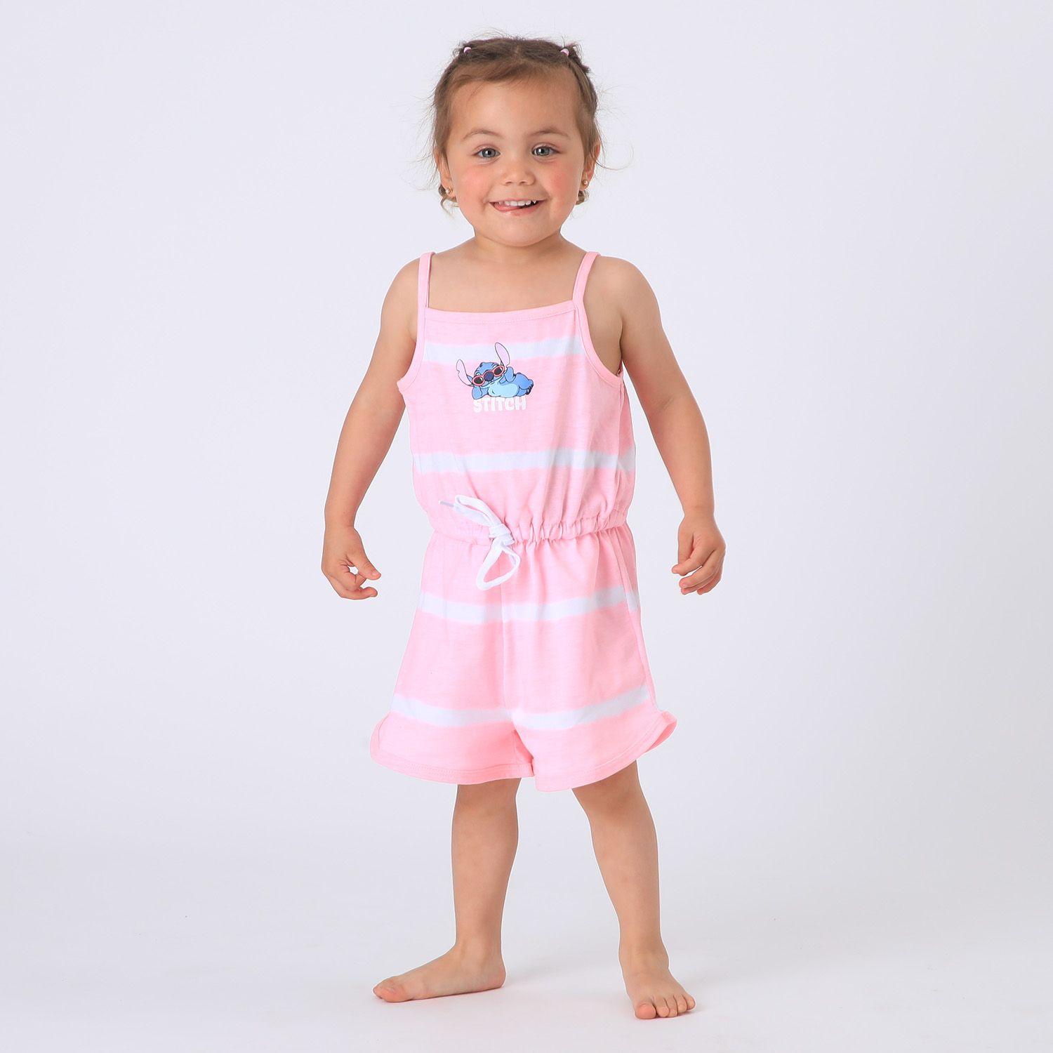 Enterito Niña Rosado Rayas Tie Dye Lilo & Stitch Disney-0