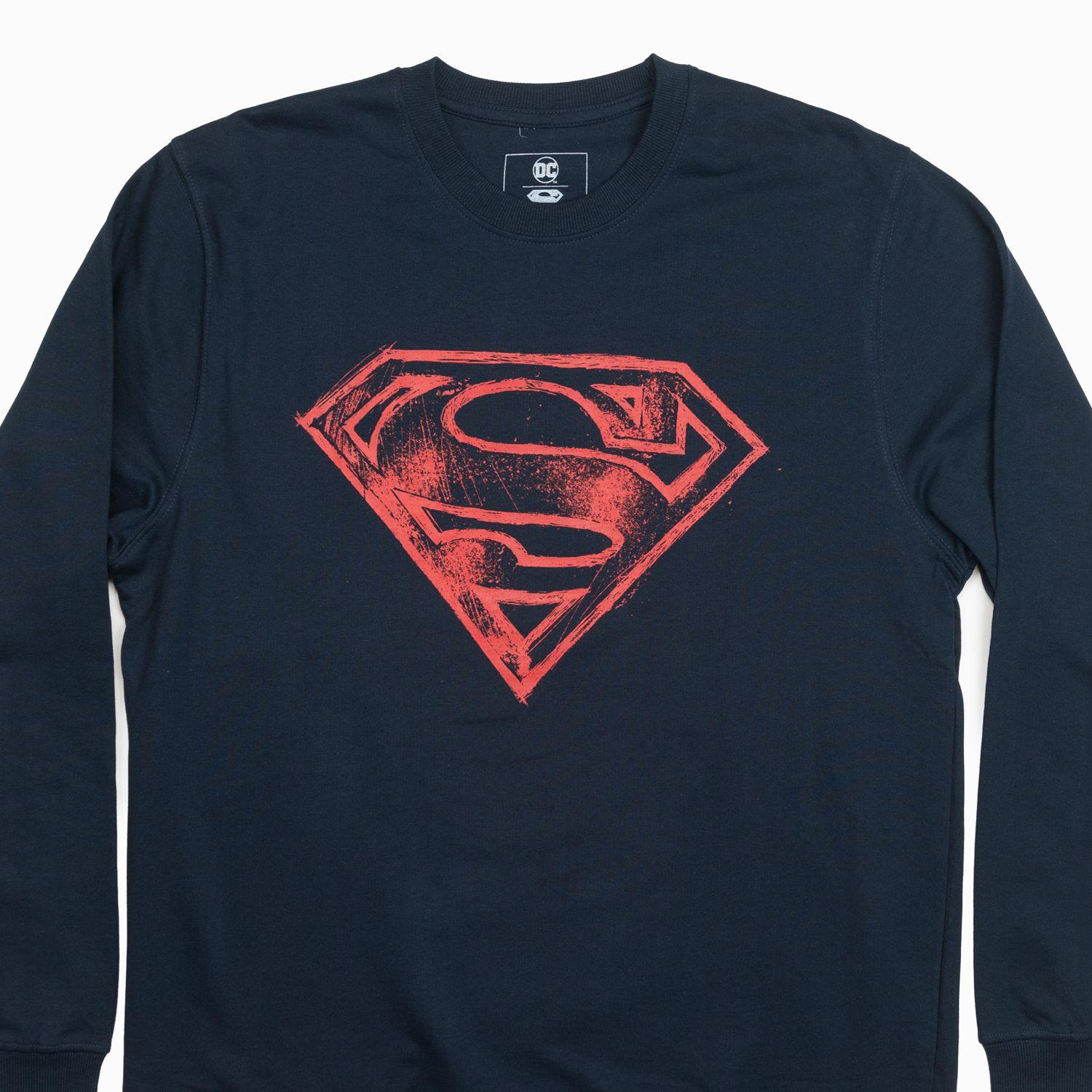 Poleron Hombre Superman  Logo Azul Dc Comics-0