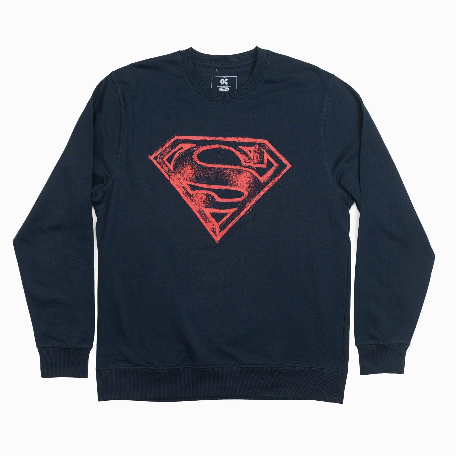 Poleron Hombre Superman  Logo Azul Dc Comics-1