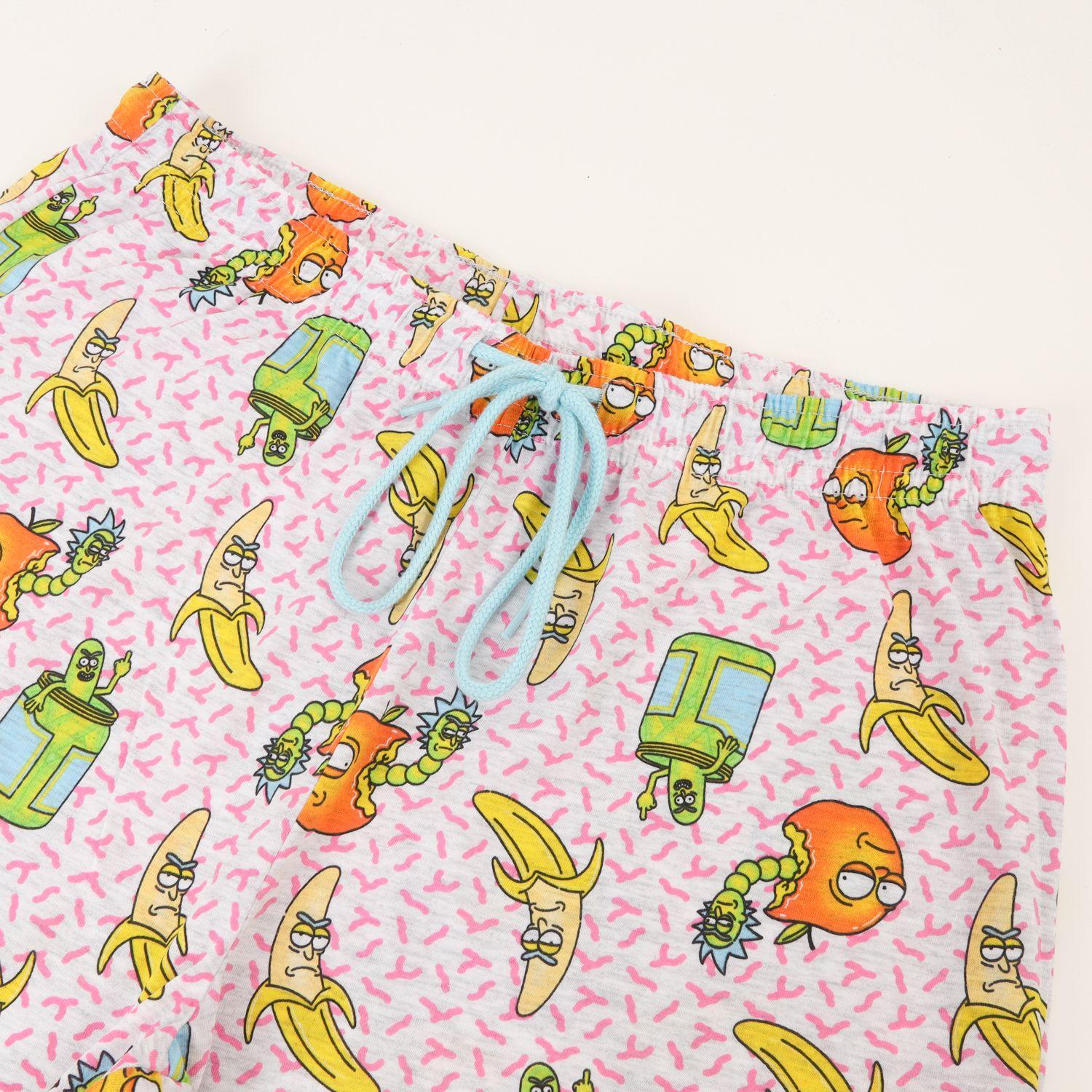 Pijama Manga Corta Hombre Celeste Banana Rick and Morty-2