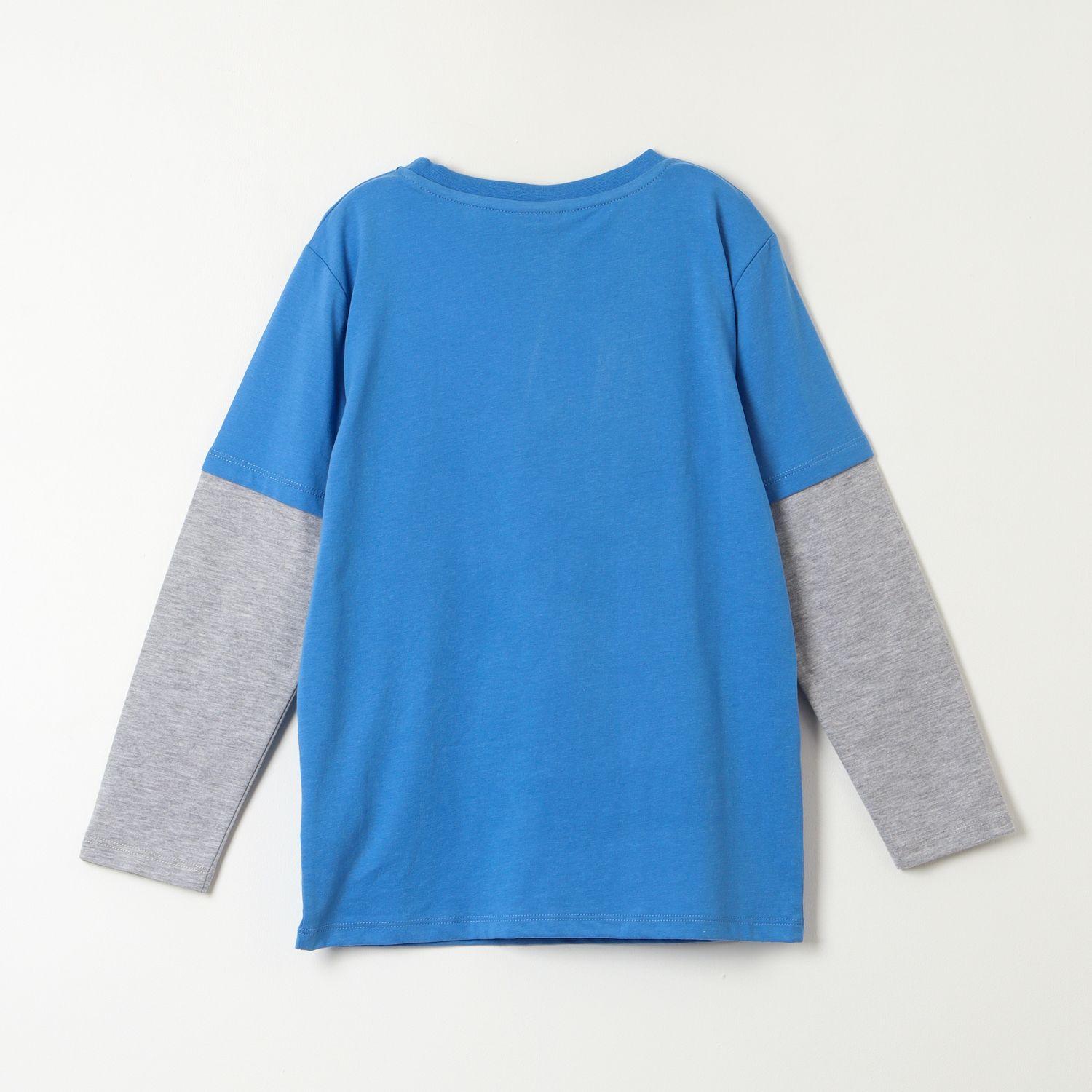 Polera Manga Larga Niño Runner Azul Sonic-2