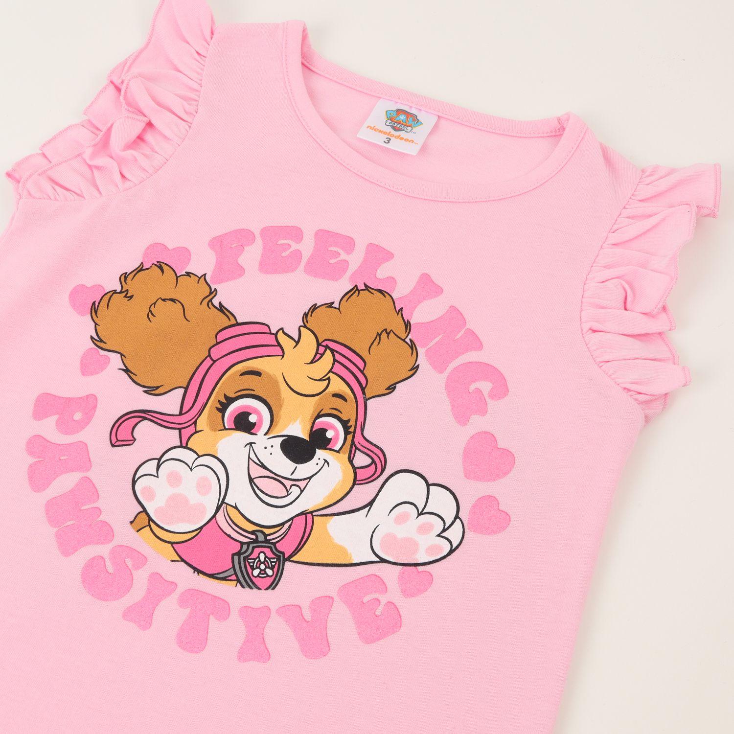 Polera Sin Manga Niña Rosa Skye Feeling Pawsitive Paw Patrol-2