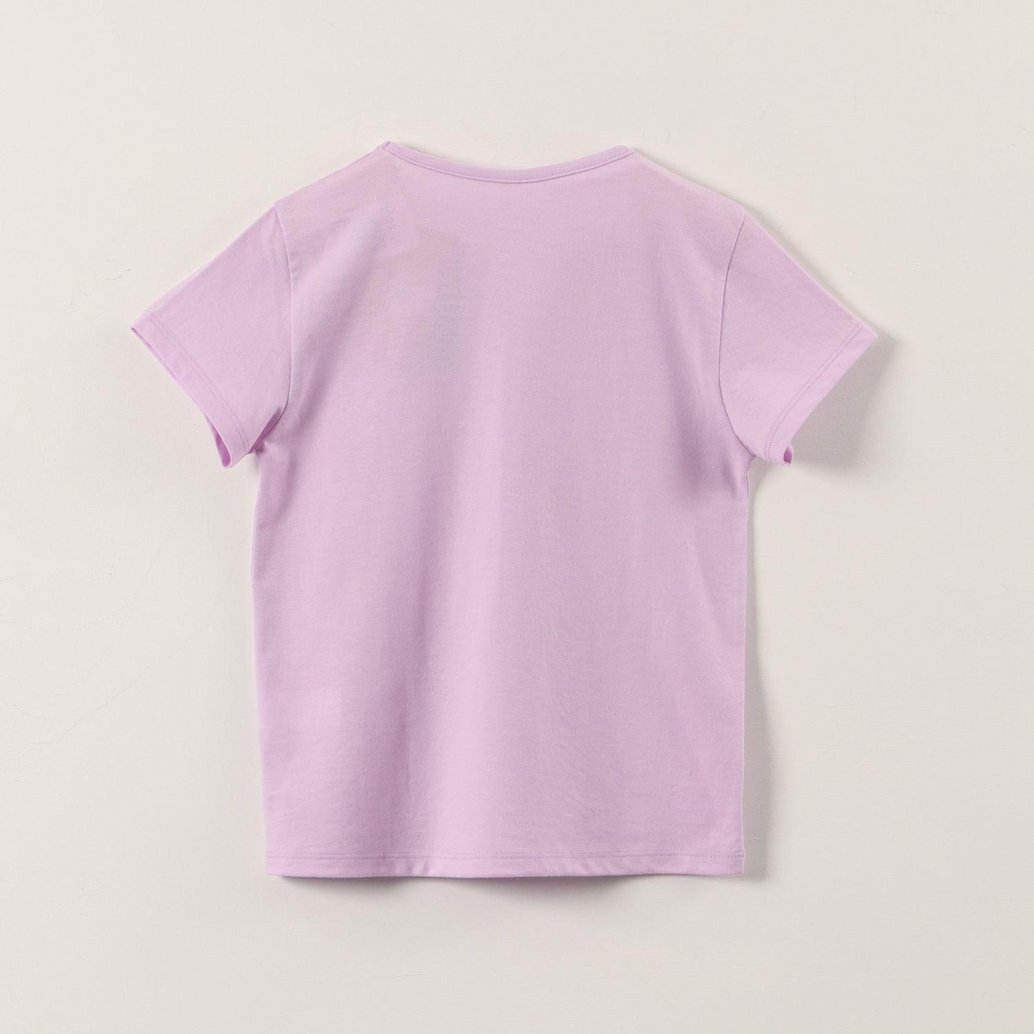 Polera Manga Corta Niña Princesas Lila Disney-3