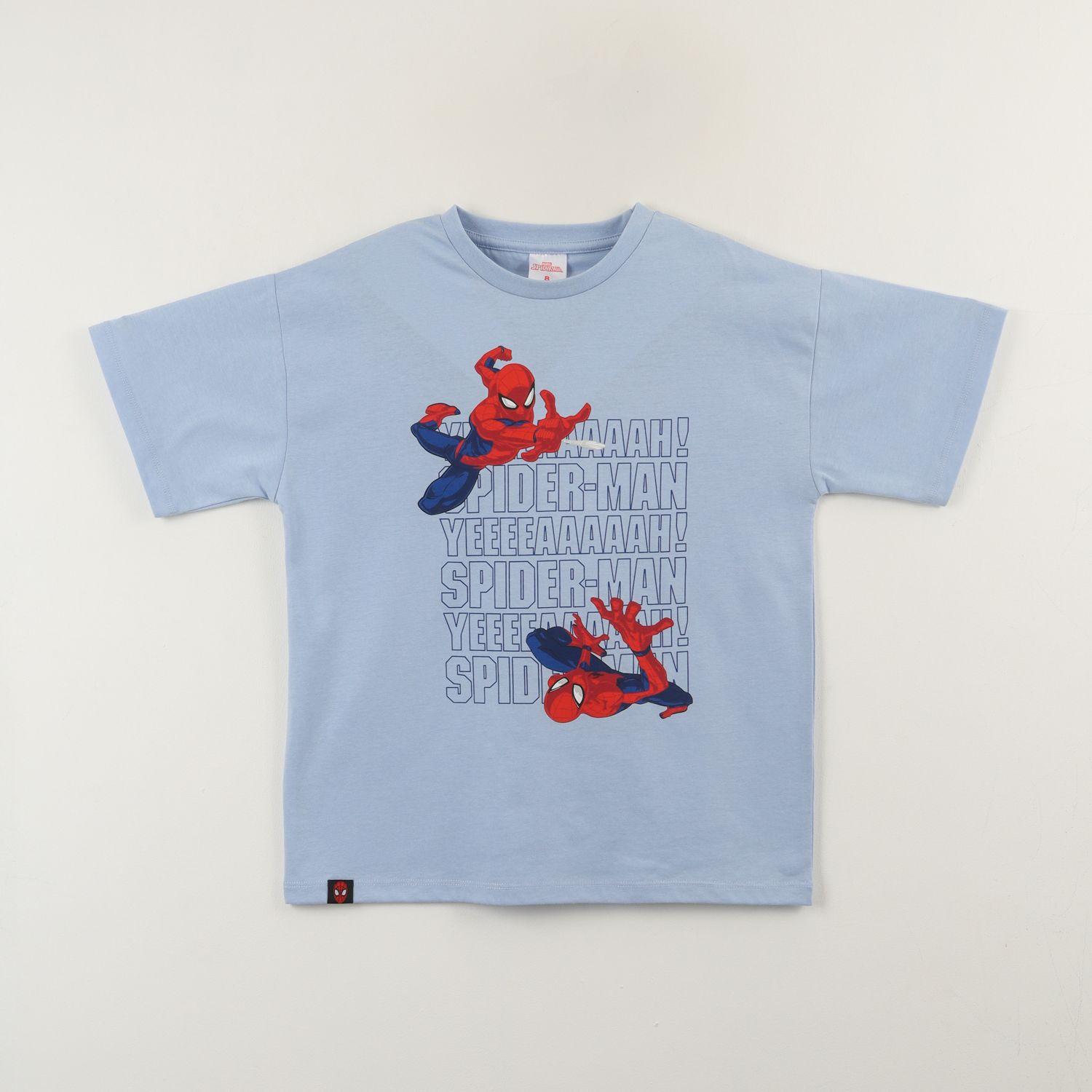 Polera Manga Corta Niño Azul Spiderman Jump Marvel-1