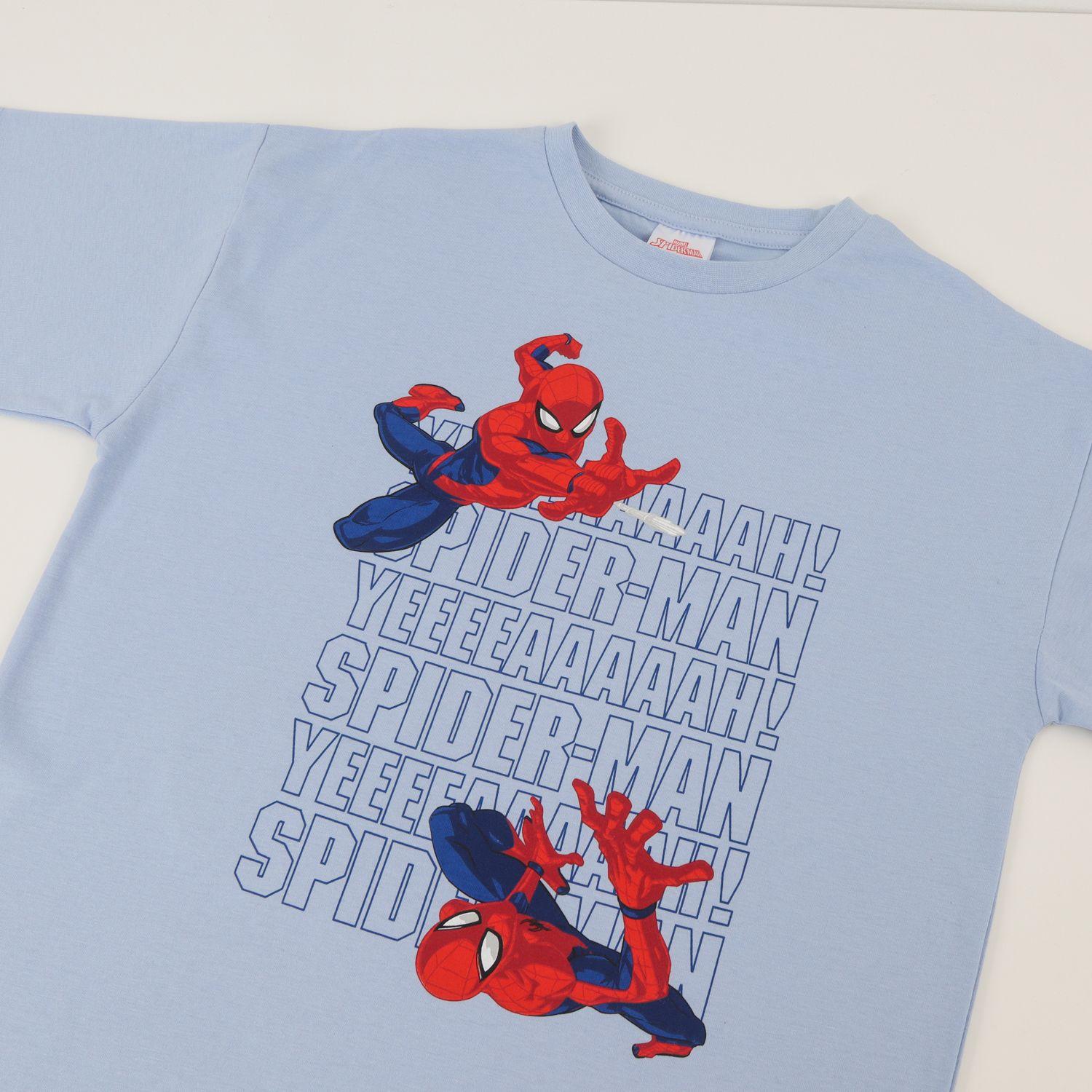 Polera Manga Corta Niño Azul Spiderman Jump Marvel-2