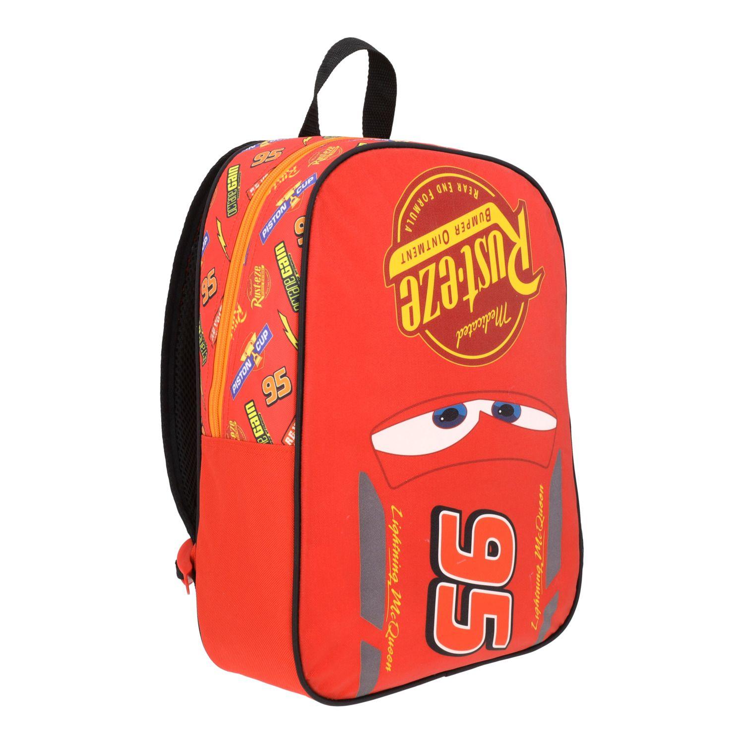 Mochila Escolar Niño Rayo McQueen Cars Rojo Disney-1
