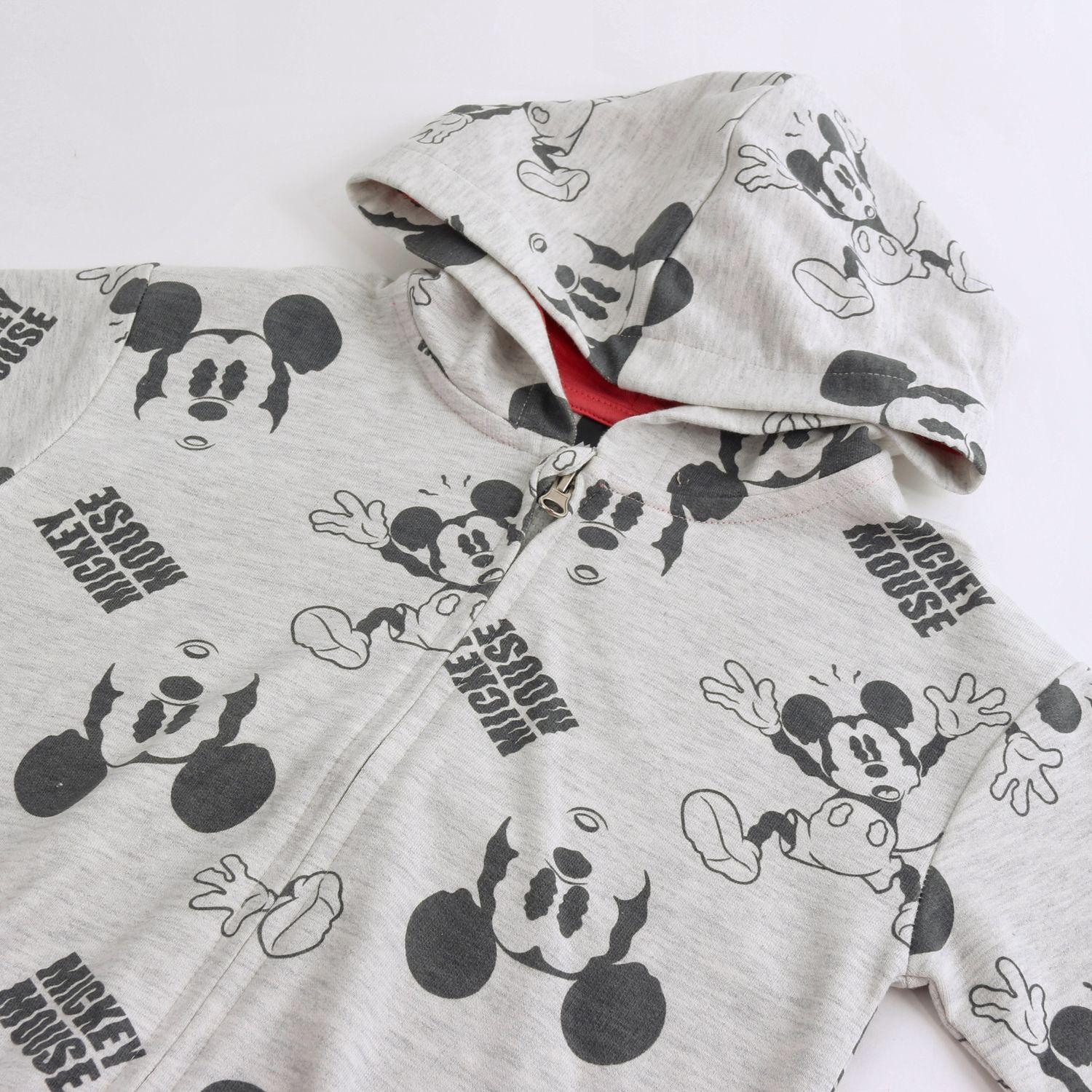 Polerón Abierto Niño Mickey Disney Full Print Gris-2