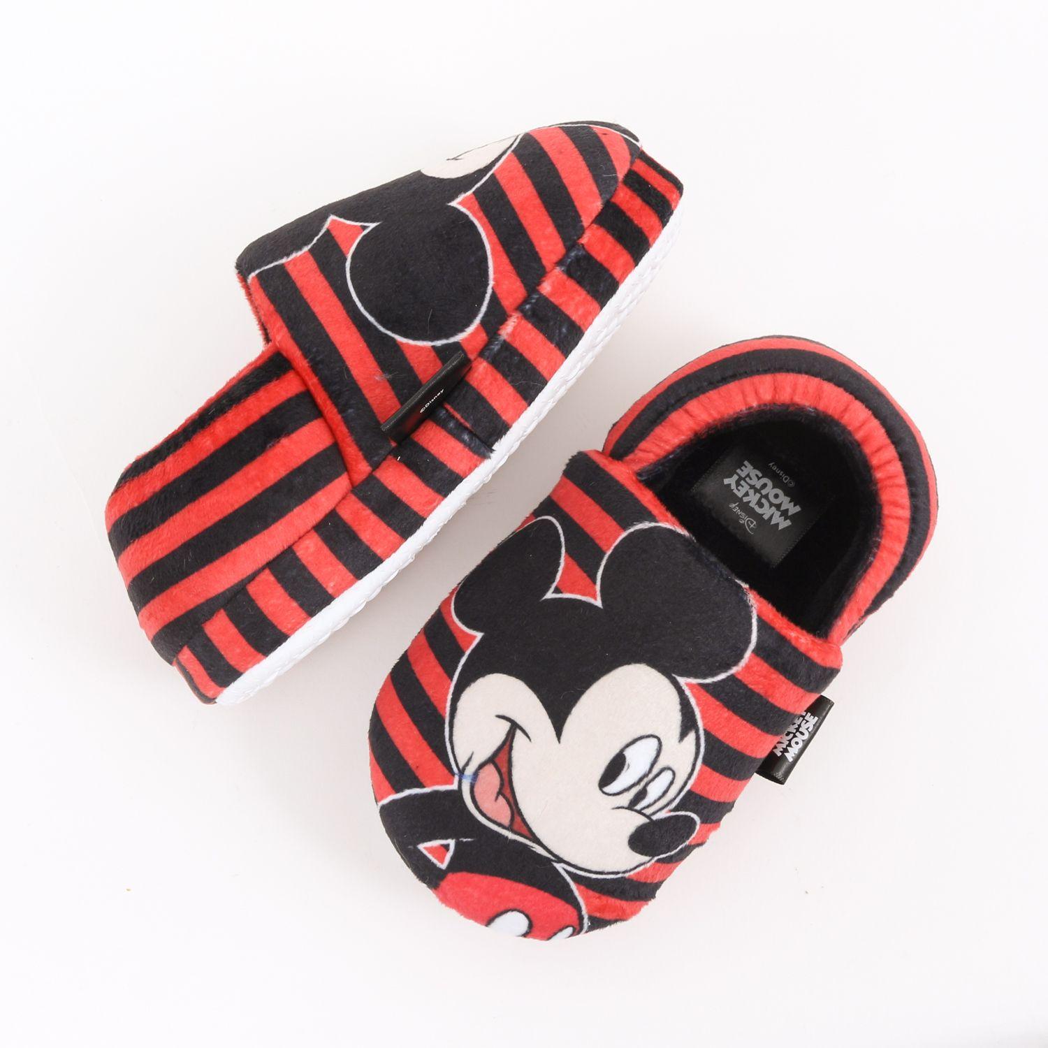 Pantufla Niño Rayas Mickey Mouse Rojo Disney-3