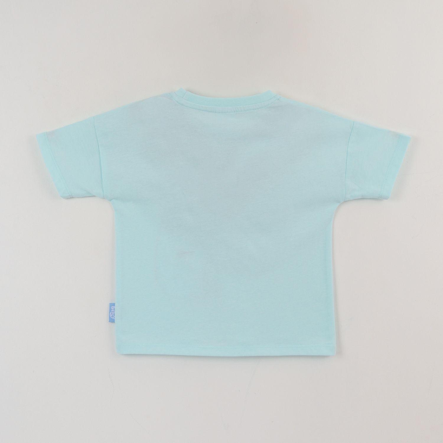 Polera Manga Corta Niña Celeste Bingo & Bluey-1