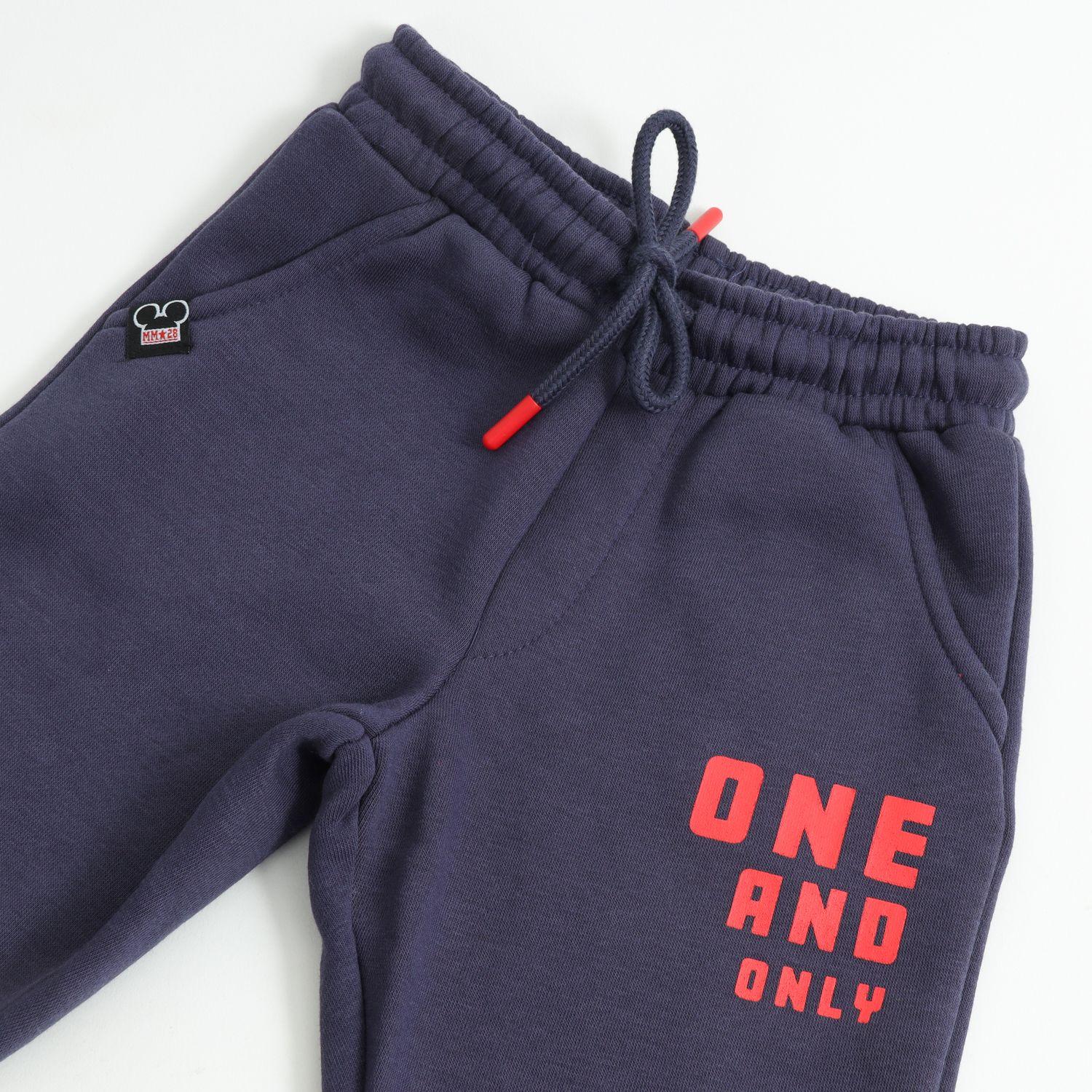 Pantalón de Buzo Niño Print Mickey Mouse Azul Marino Disney-2