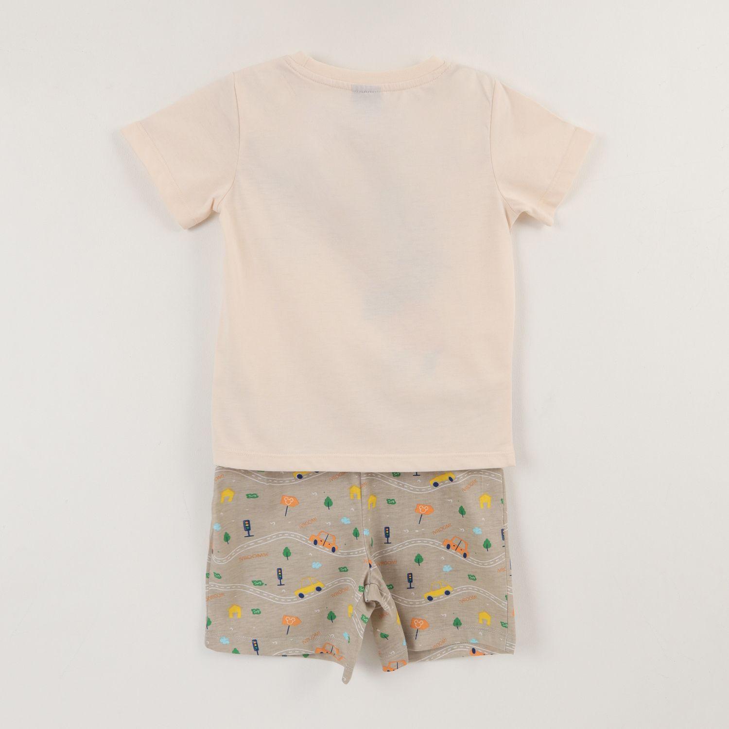 Pijama Manga Corta Niño Beige Go Mickey Disney-1
