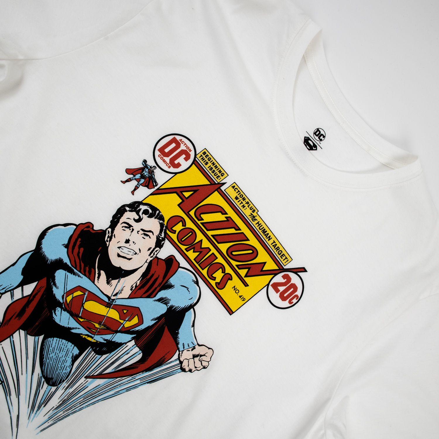 Polera Hombre Superman Old Power Blanco DC Comics-2