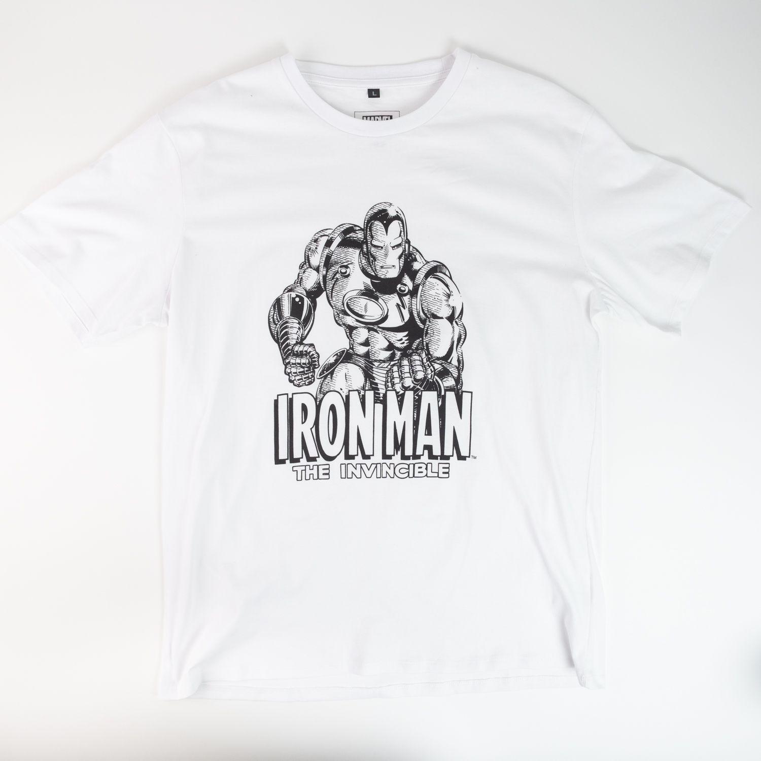 Polera Hombre  Marvel Iron Man Blanco-0